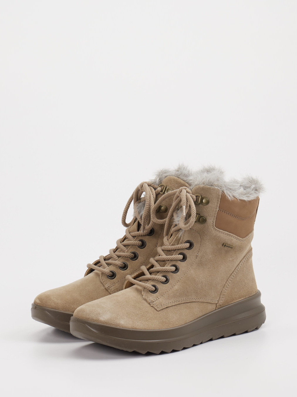 Schnürstiefelette beige 1801359000302