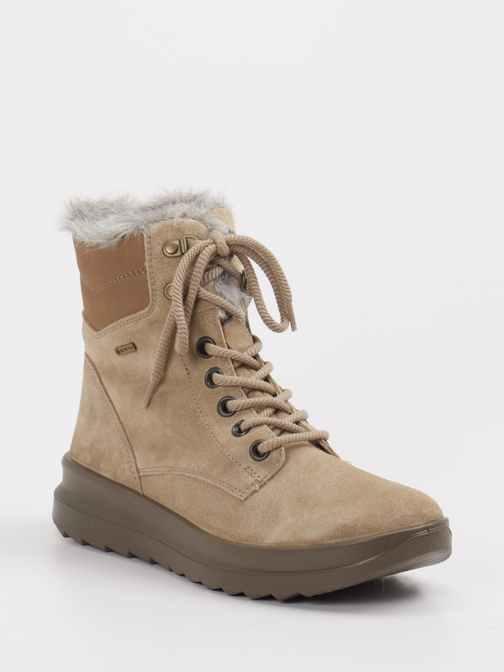 Schnürstiefelette beige 1801359000306