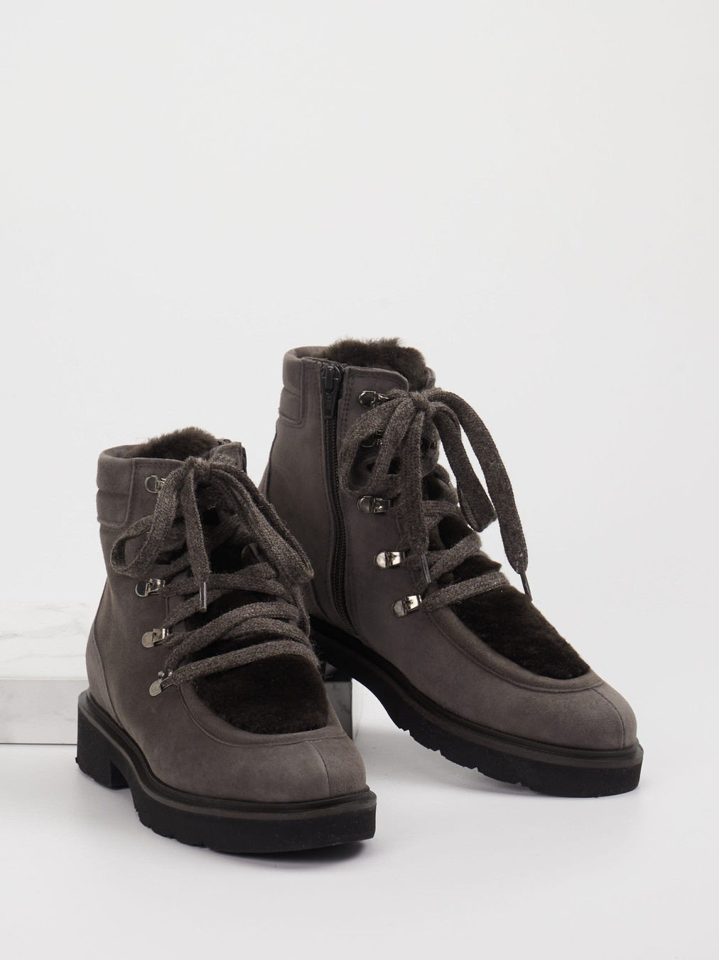 Schnürstiefelette grau 1803459001604