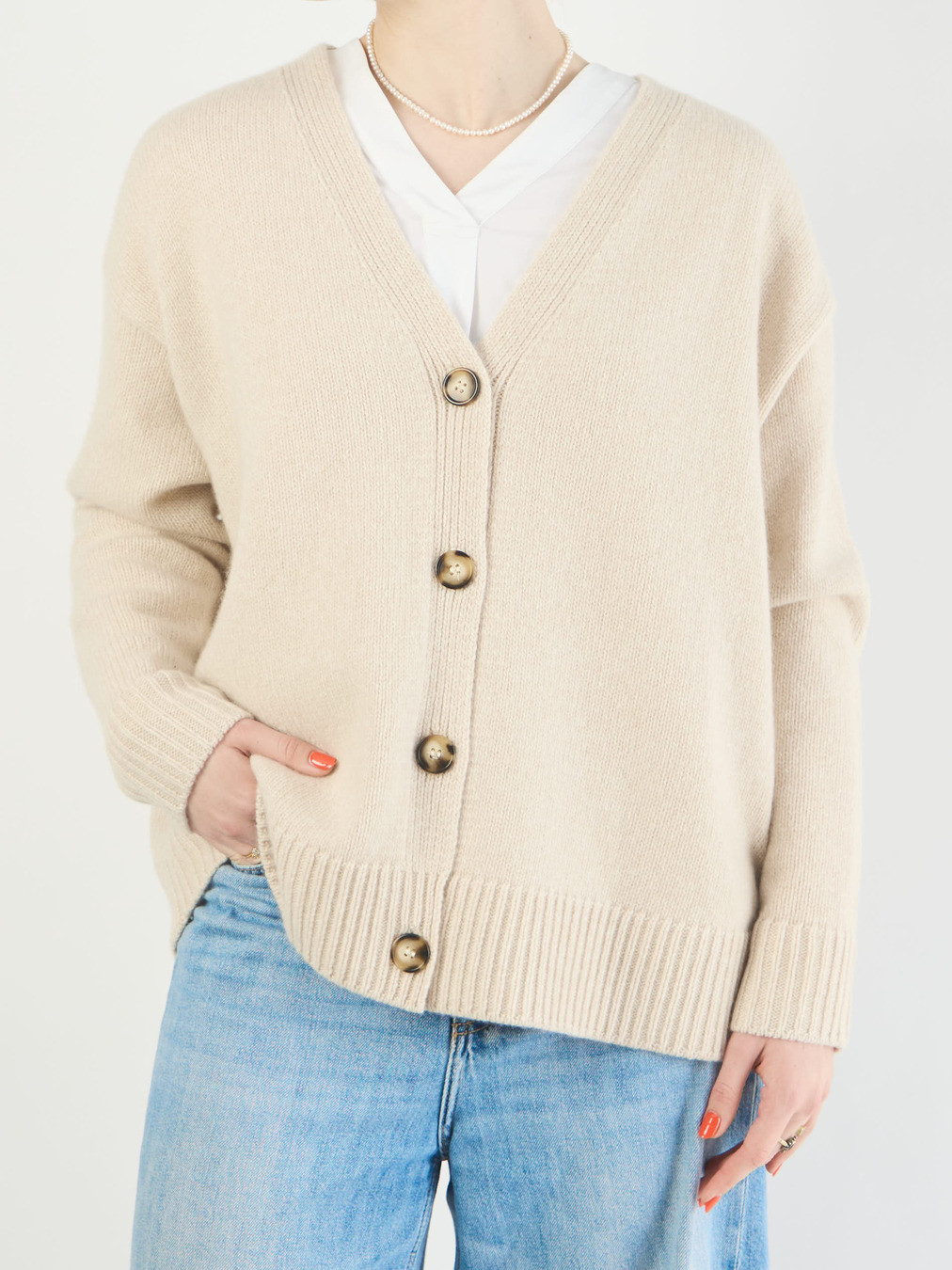 Cardigan & Strickjacke beige 9340359000506