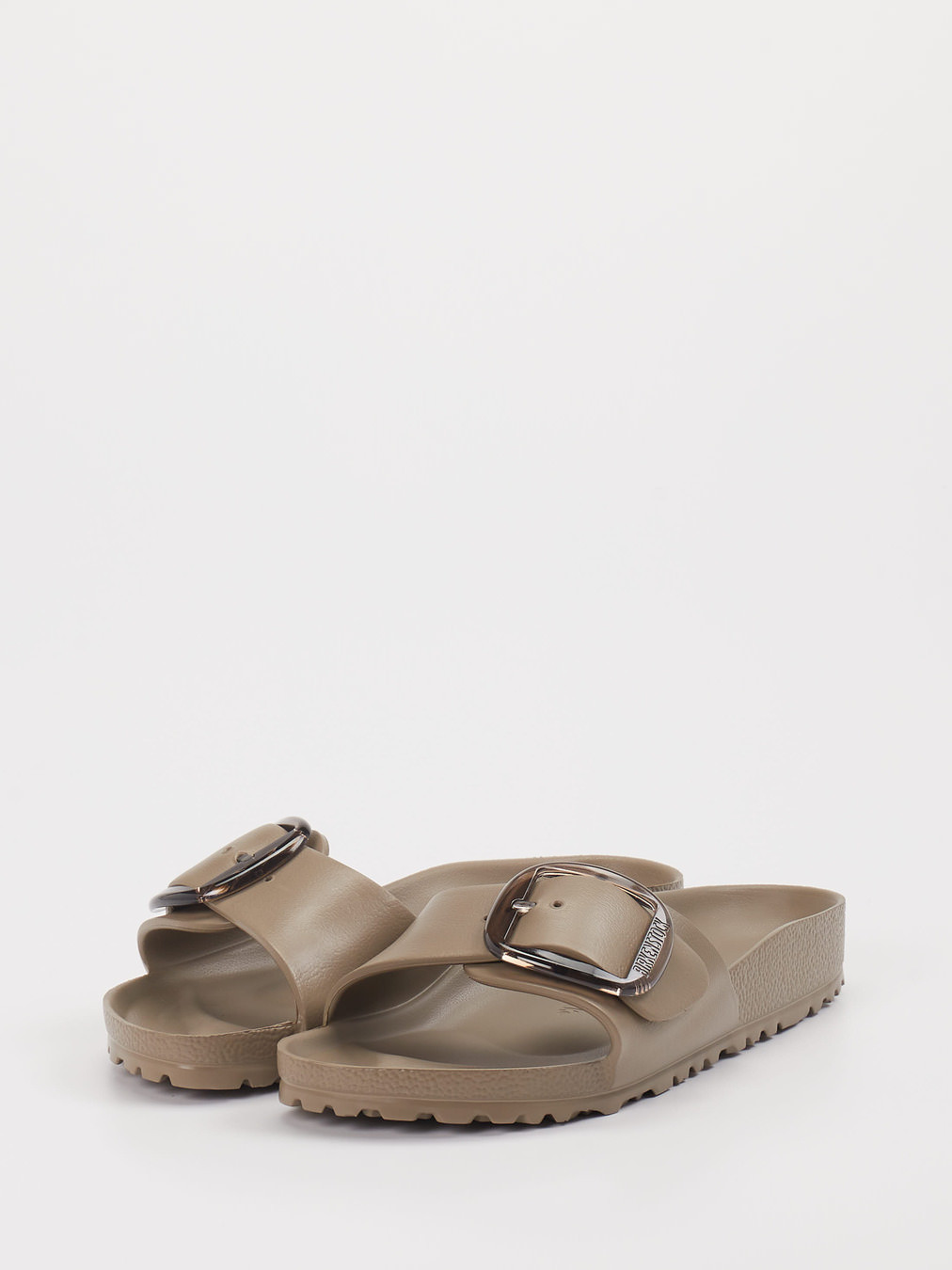 Badepantolette Madrid Big Buckle braun 7121249000402