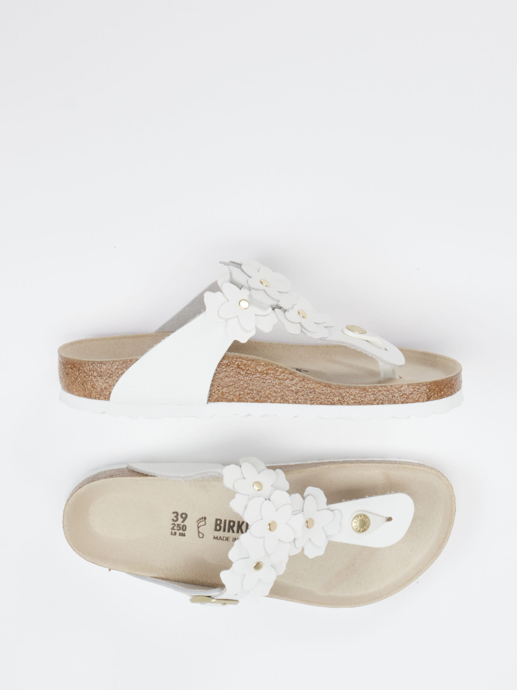 Zehentrenner Gizeh Flowers weiß 2140799001104