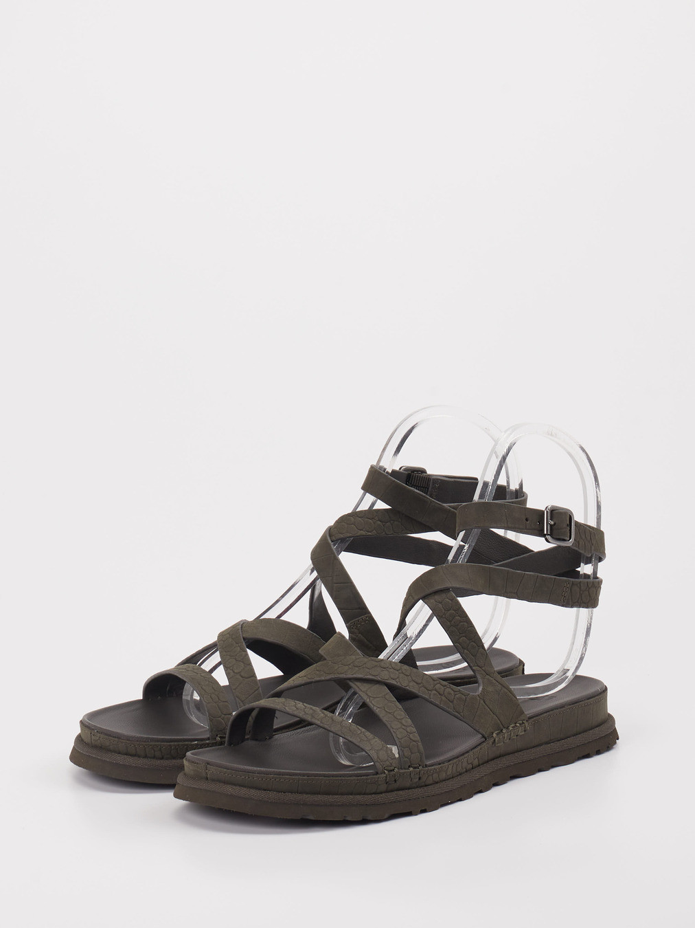 Sandalette GoldenGaze Embossed Ankle Wrap grau 1281409000102