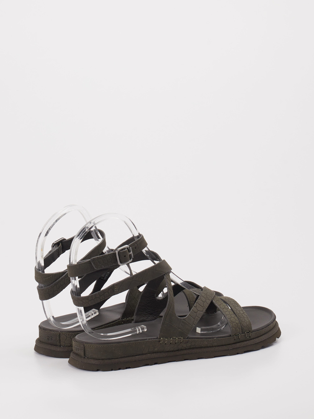 Sandalette GoldenGaze Embossed Ankle Wrap grau 1281409000103