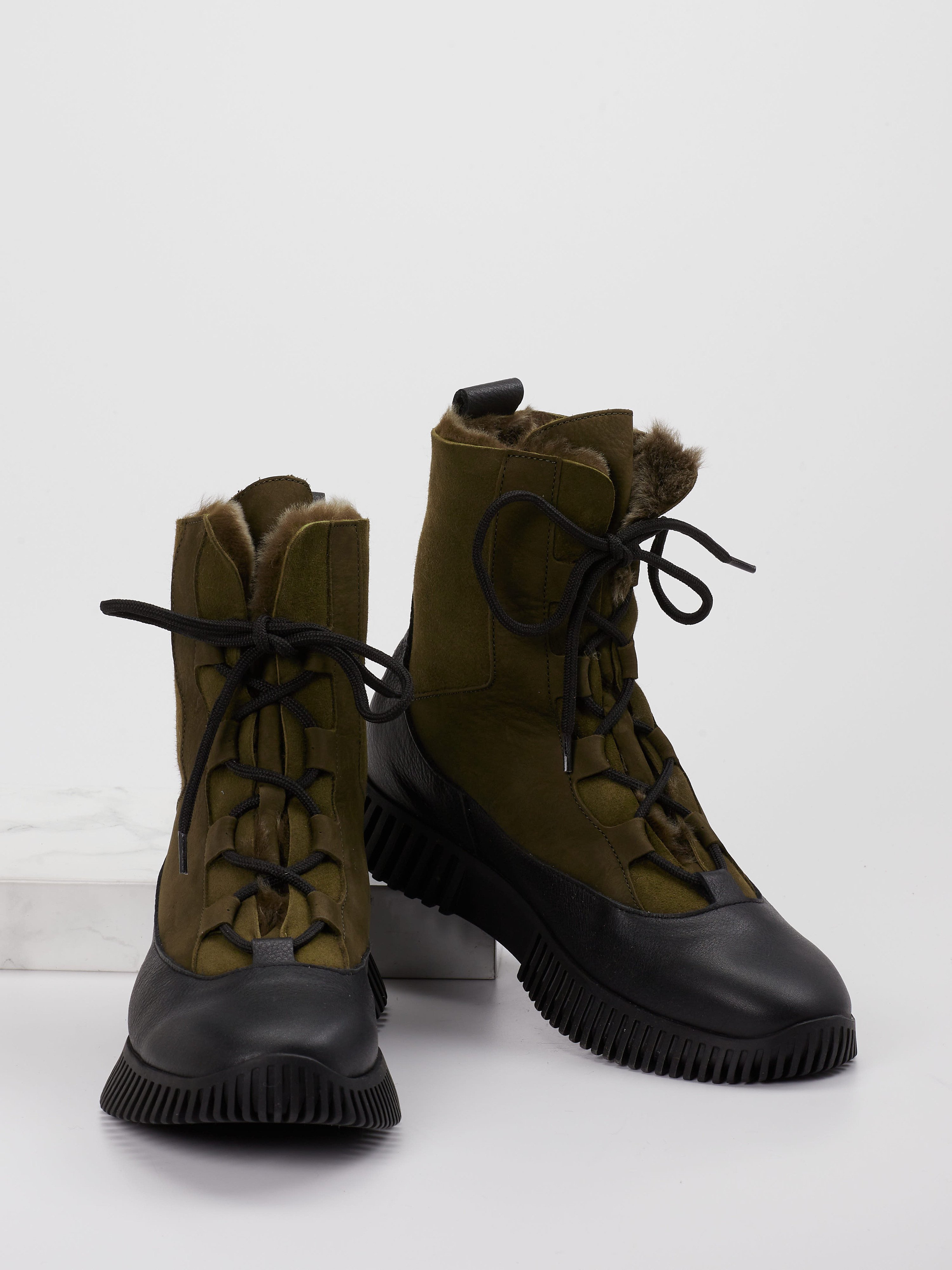 Schnürstiefelette grün 1823600000104