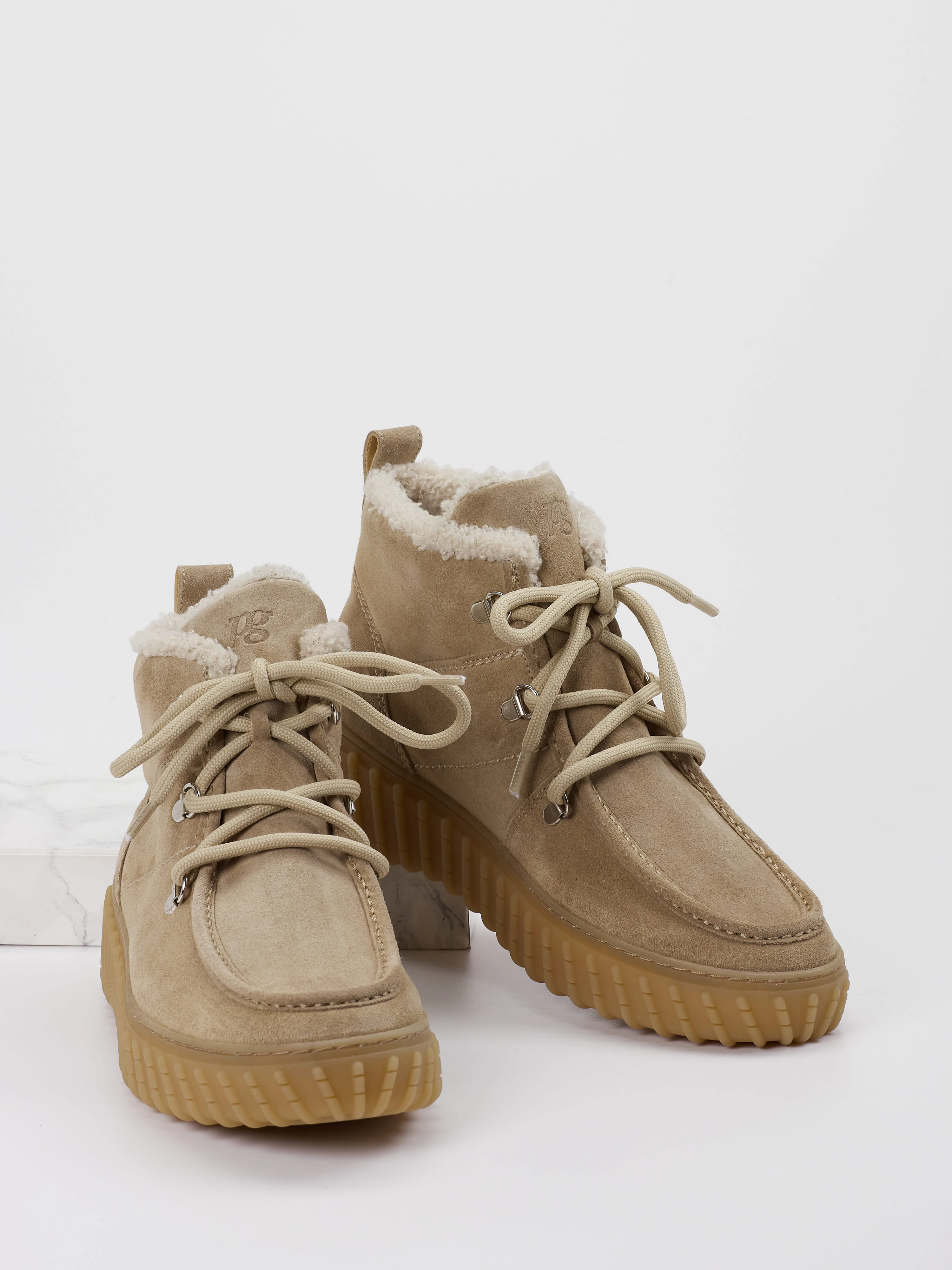 Schnürstiefelette beige 1805329000104