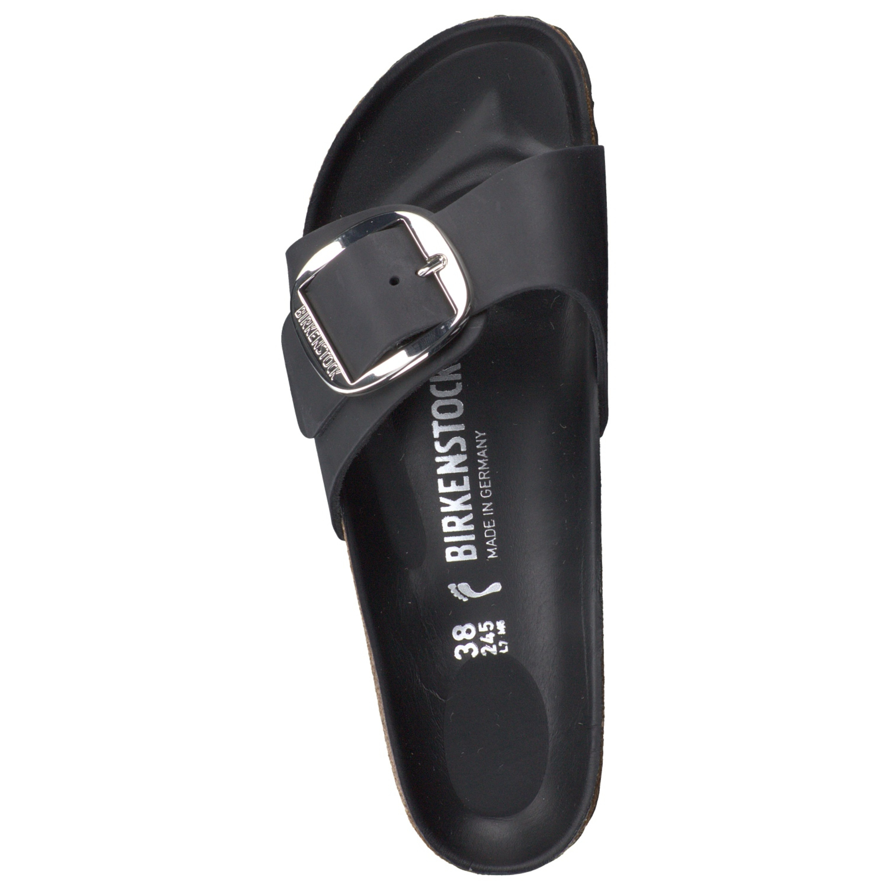 Pantolette Madrid Big Buckle schwarz 2110009002907