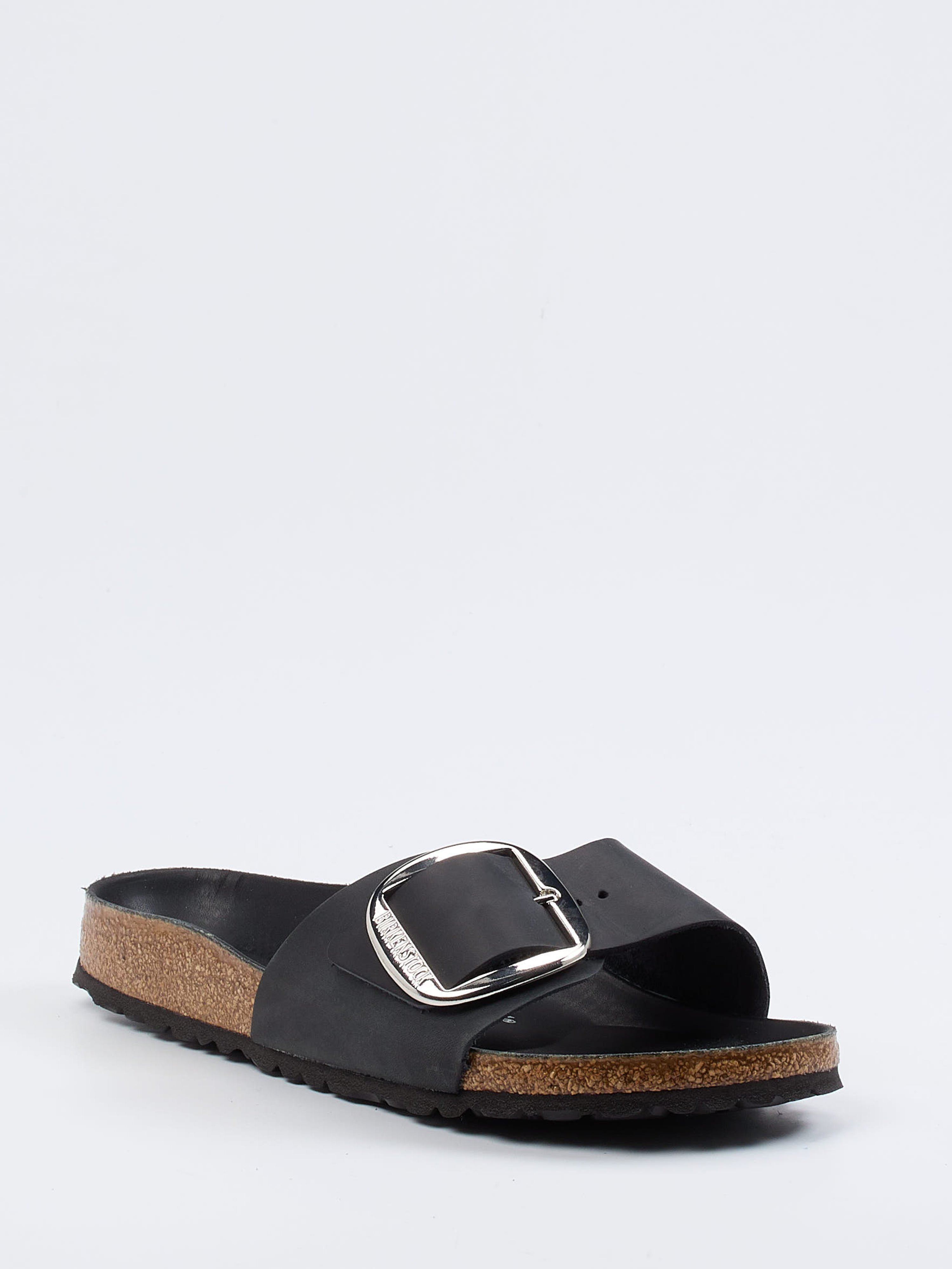 Pantolette Madrid Big Buckle schwarz 2110009002906