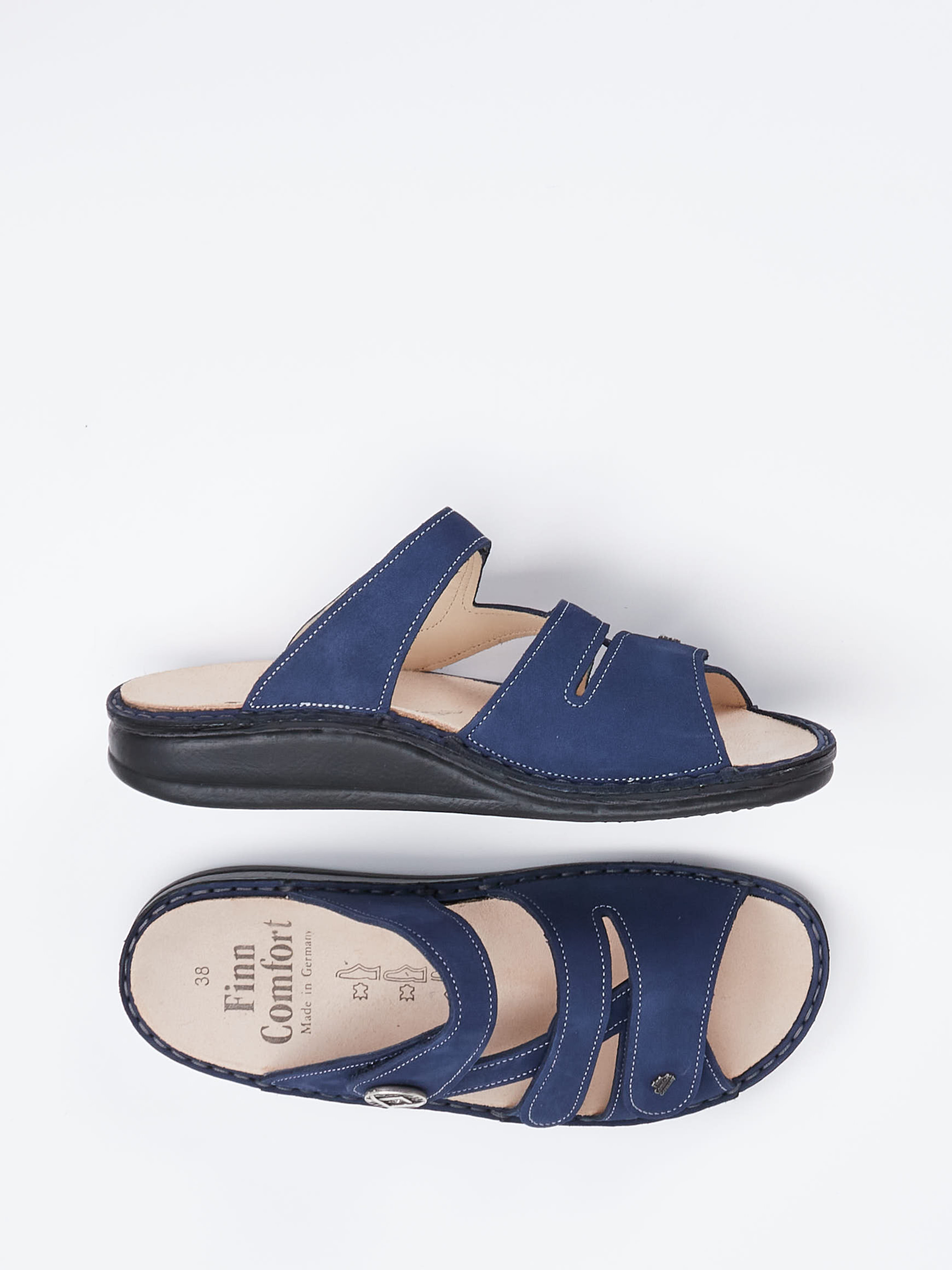 Buy Finn Comfort Comfortable Slides in medium blue | Zumnorde