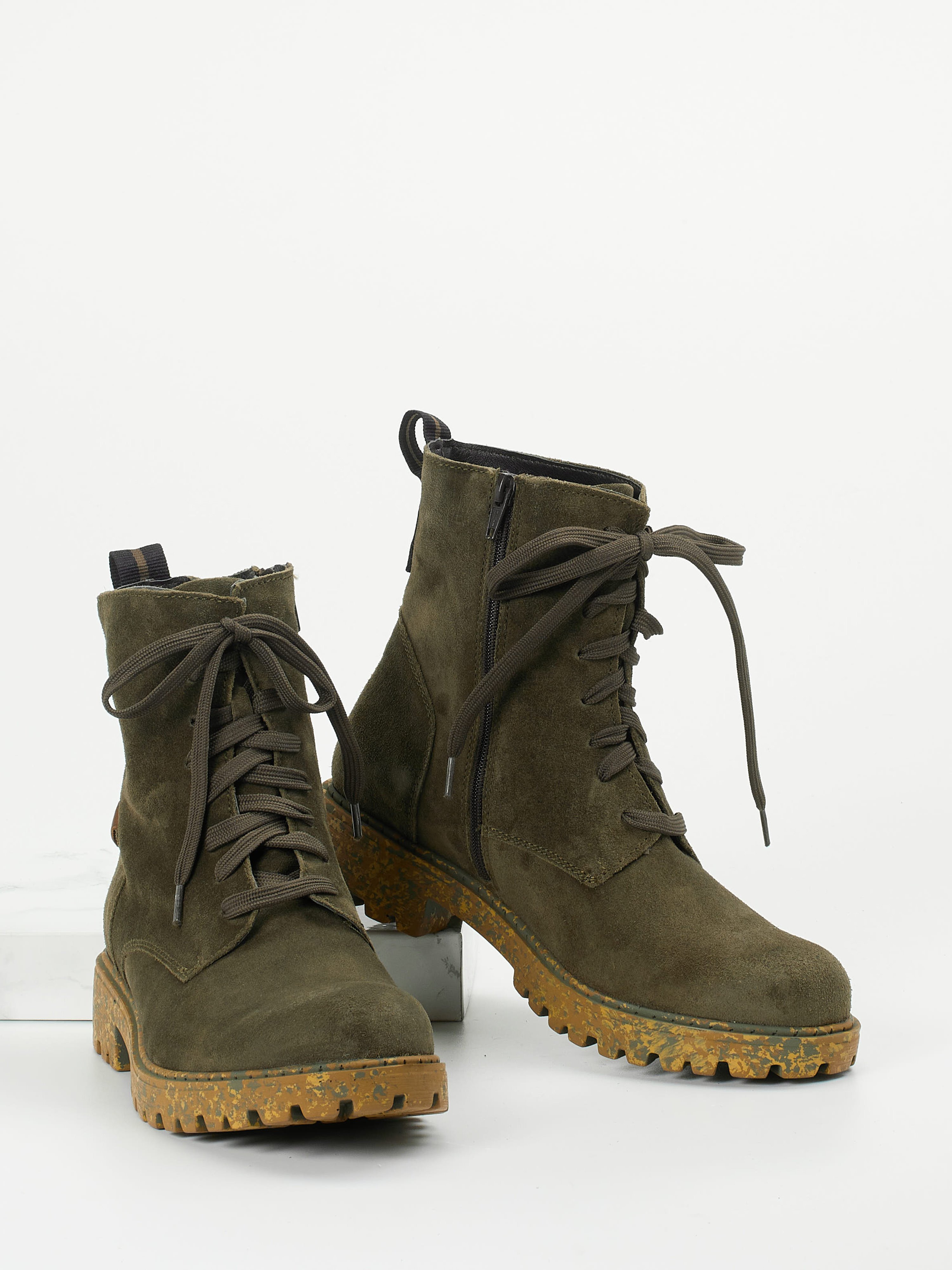 Schnürstiefelette grün 1723659000904