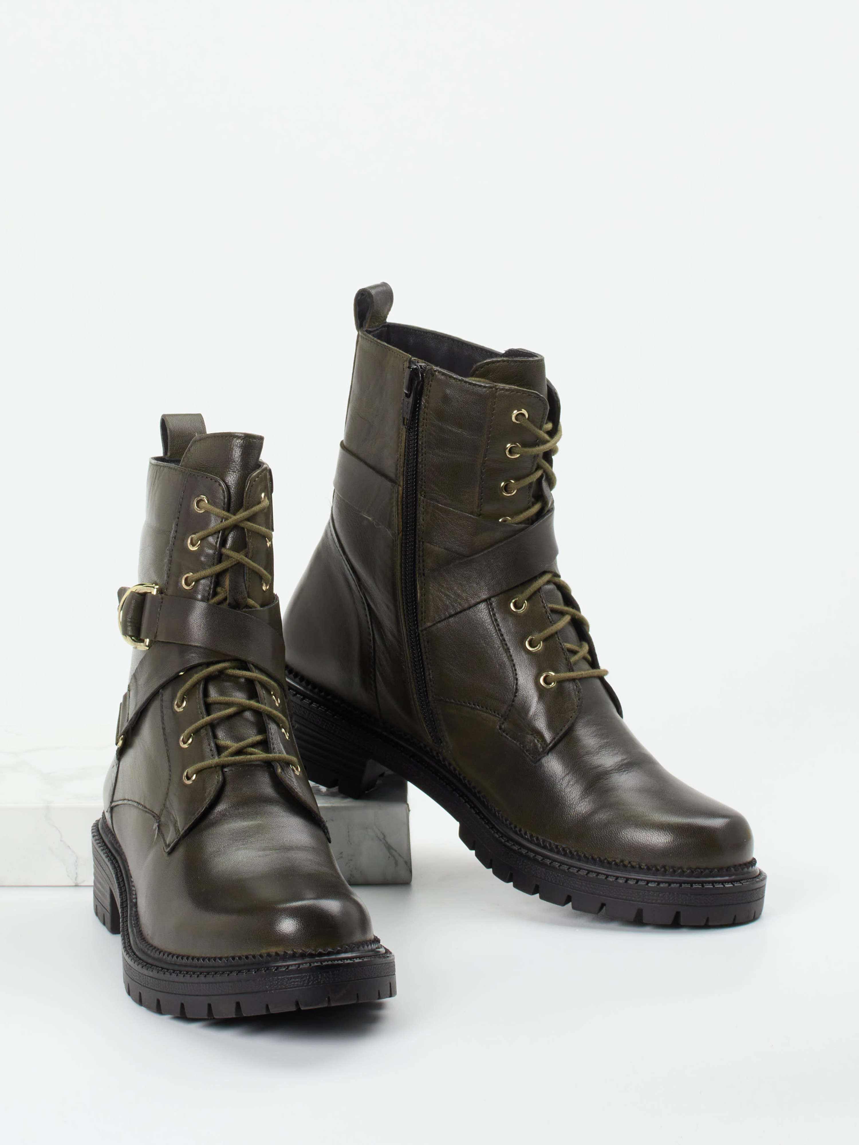 Schnürstiefelette grün 1723609000704