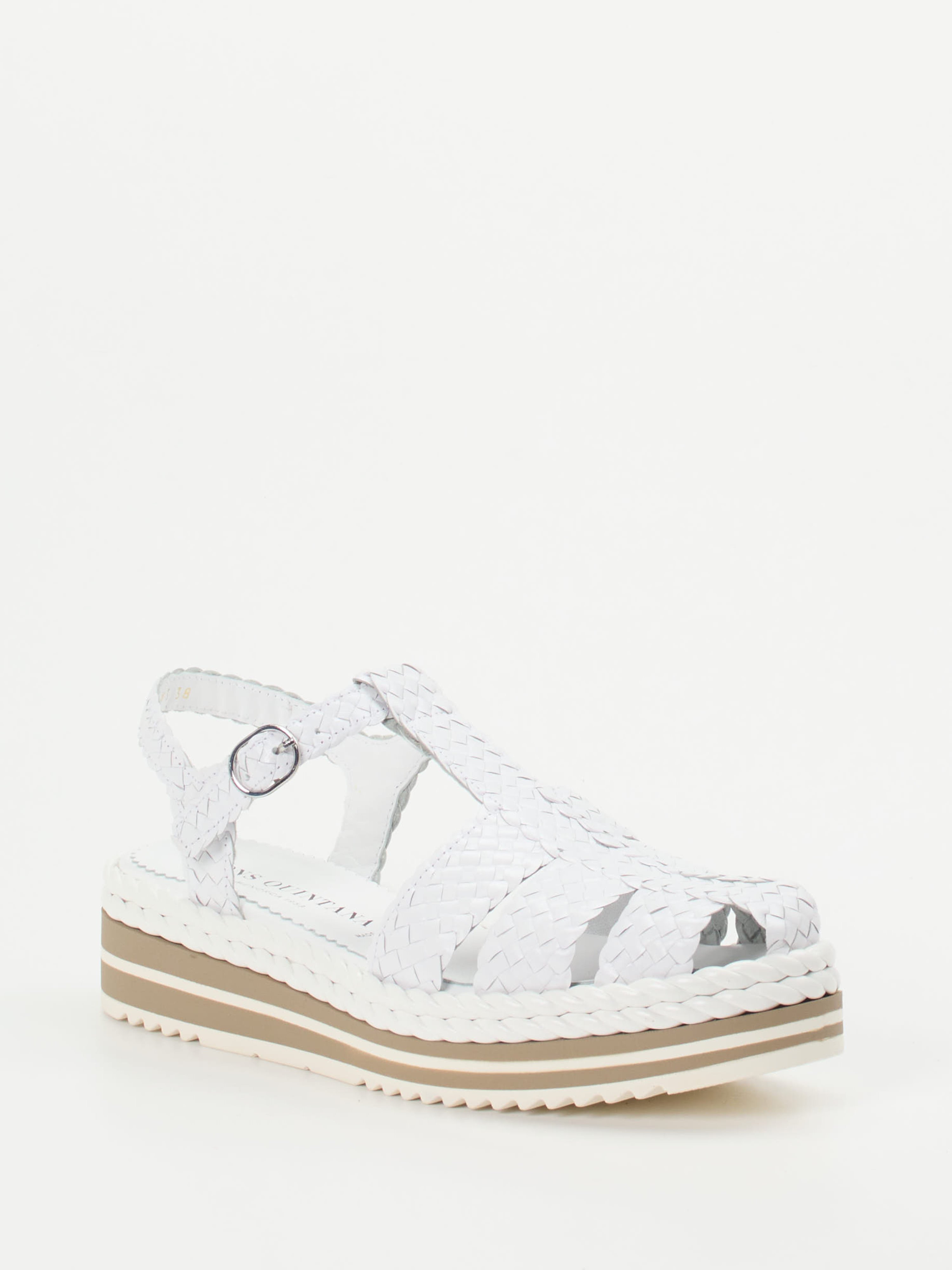 Plateau-Sandalette weiß 1323799000106