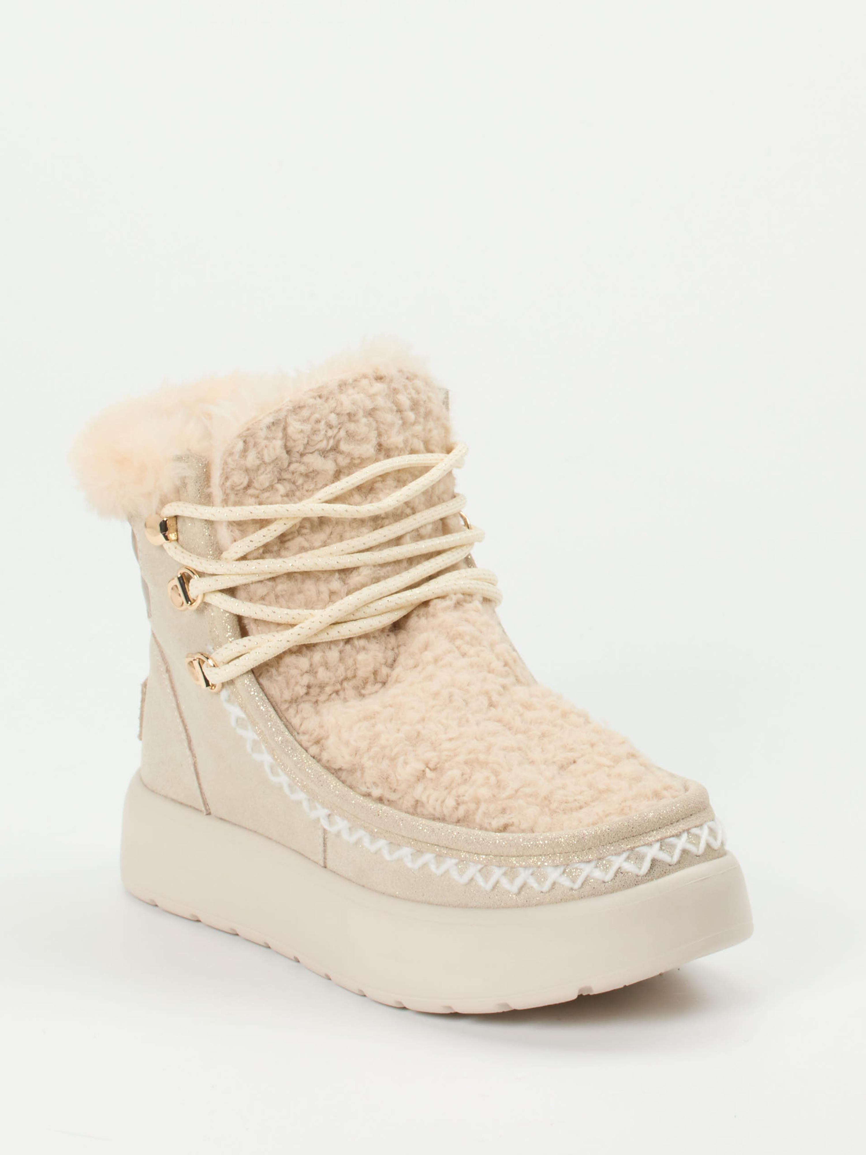 Schnürstiefelette beige 1805399000106