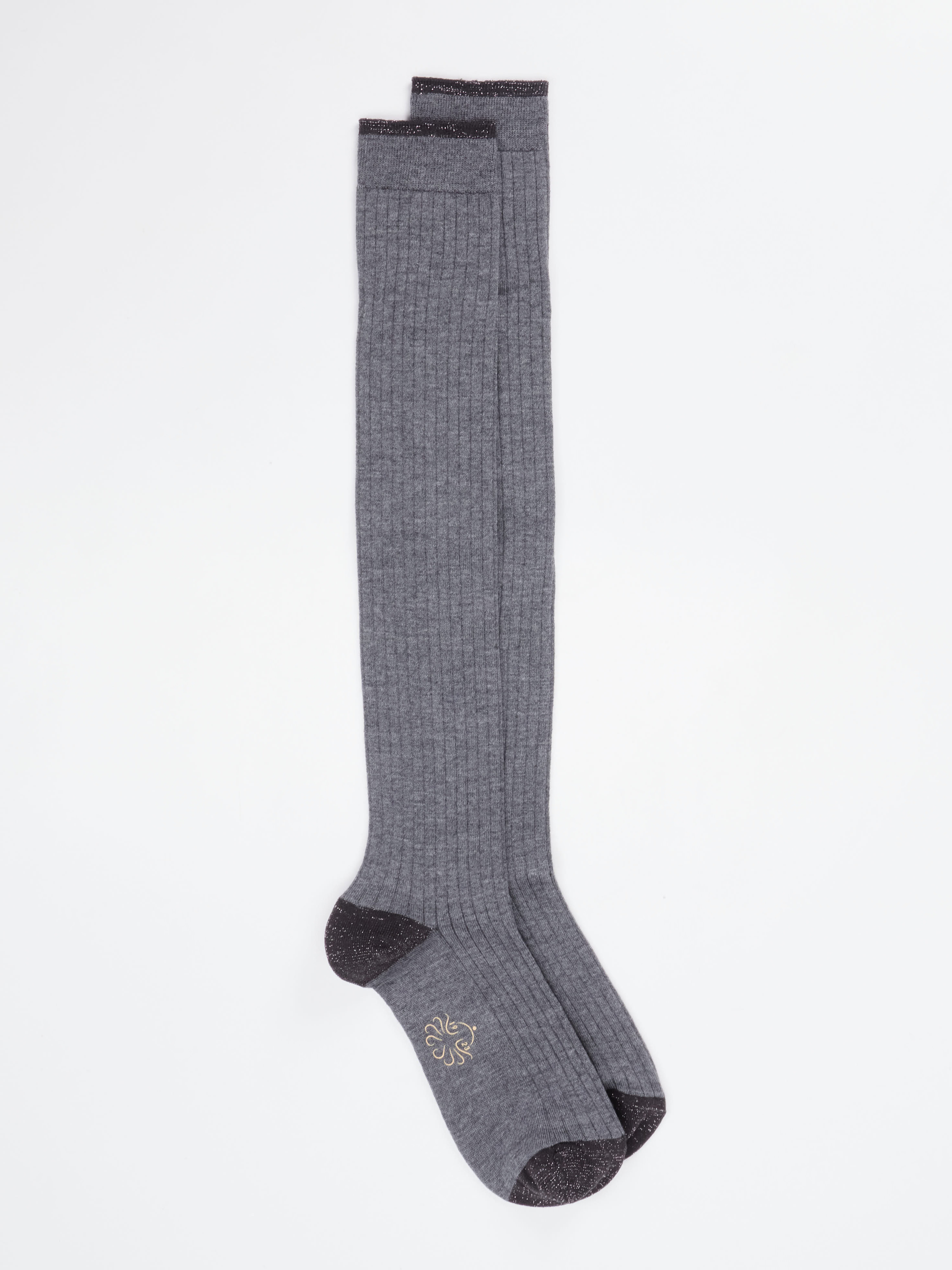 Damen Kniestrümpfe grau 9168409000606