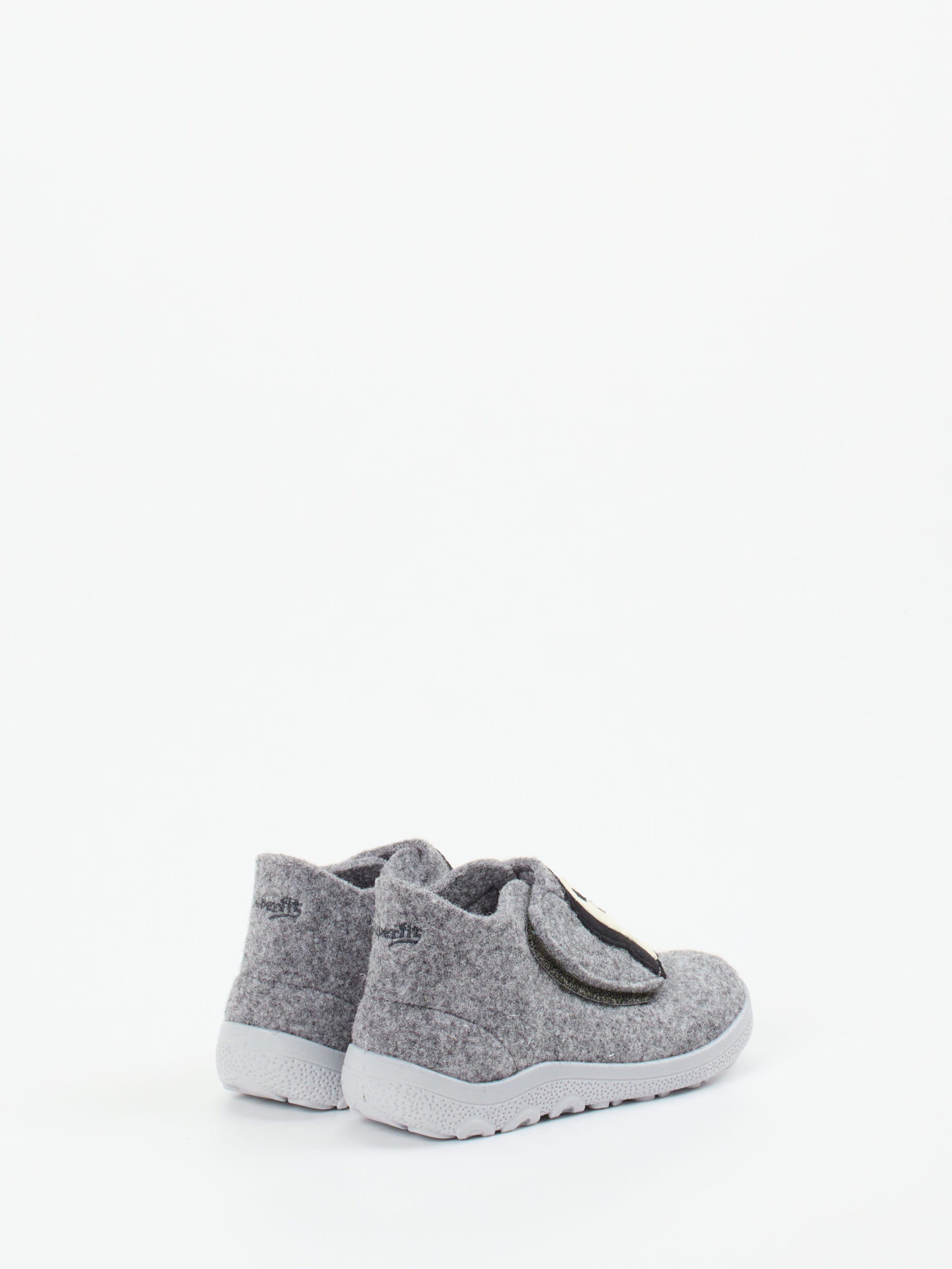 Hausschuh Klett hoch Wa-Fu grau 7672459000303