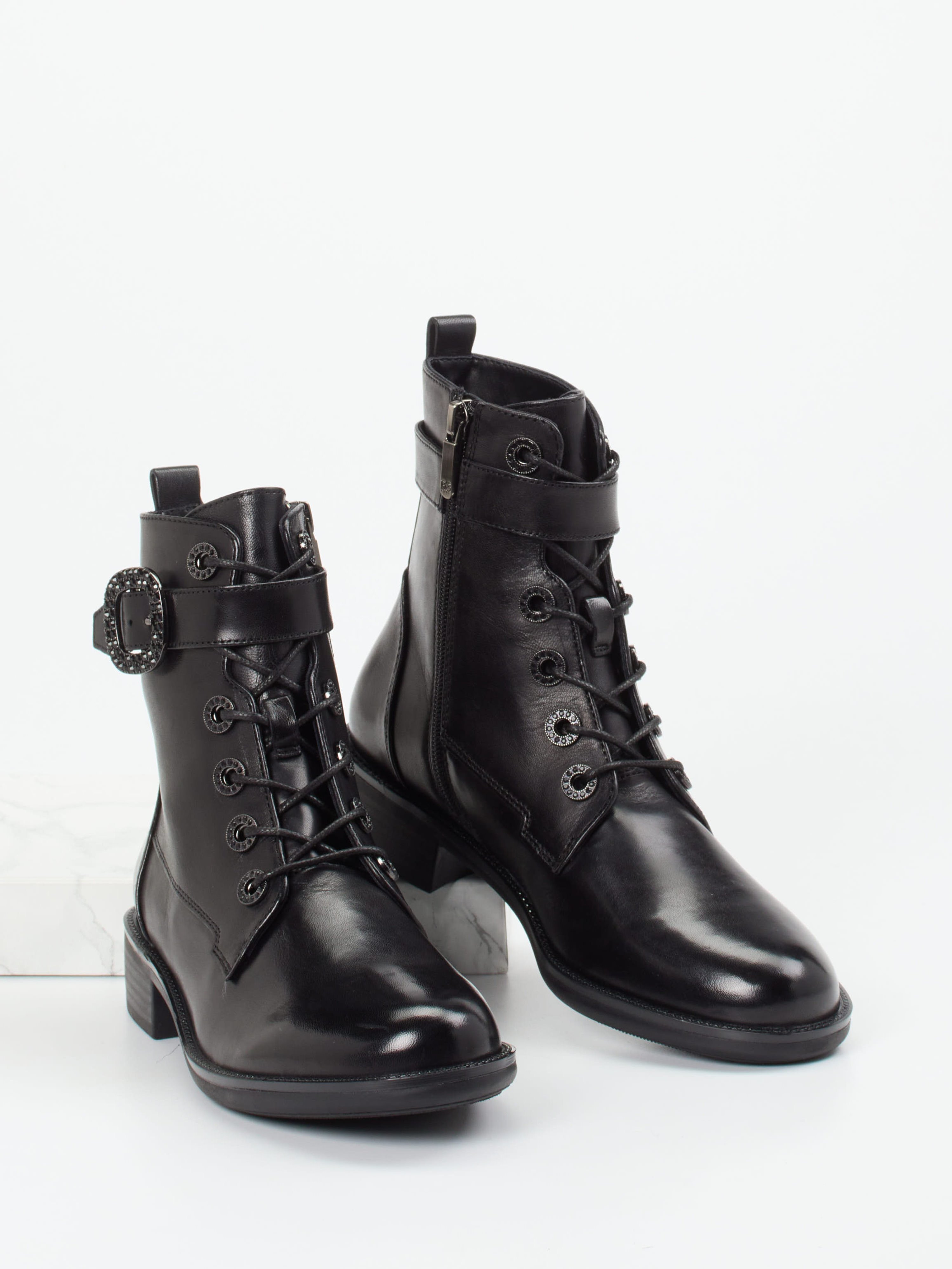 Schnürstiefelette schwarz 1723009018404