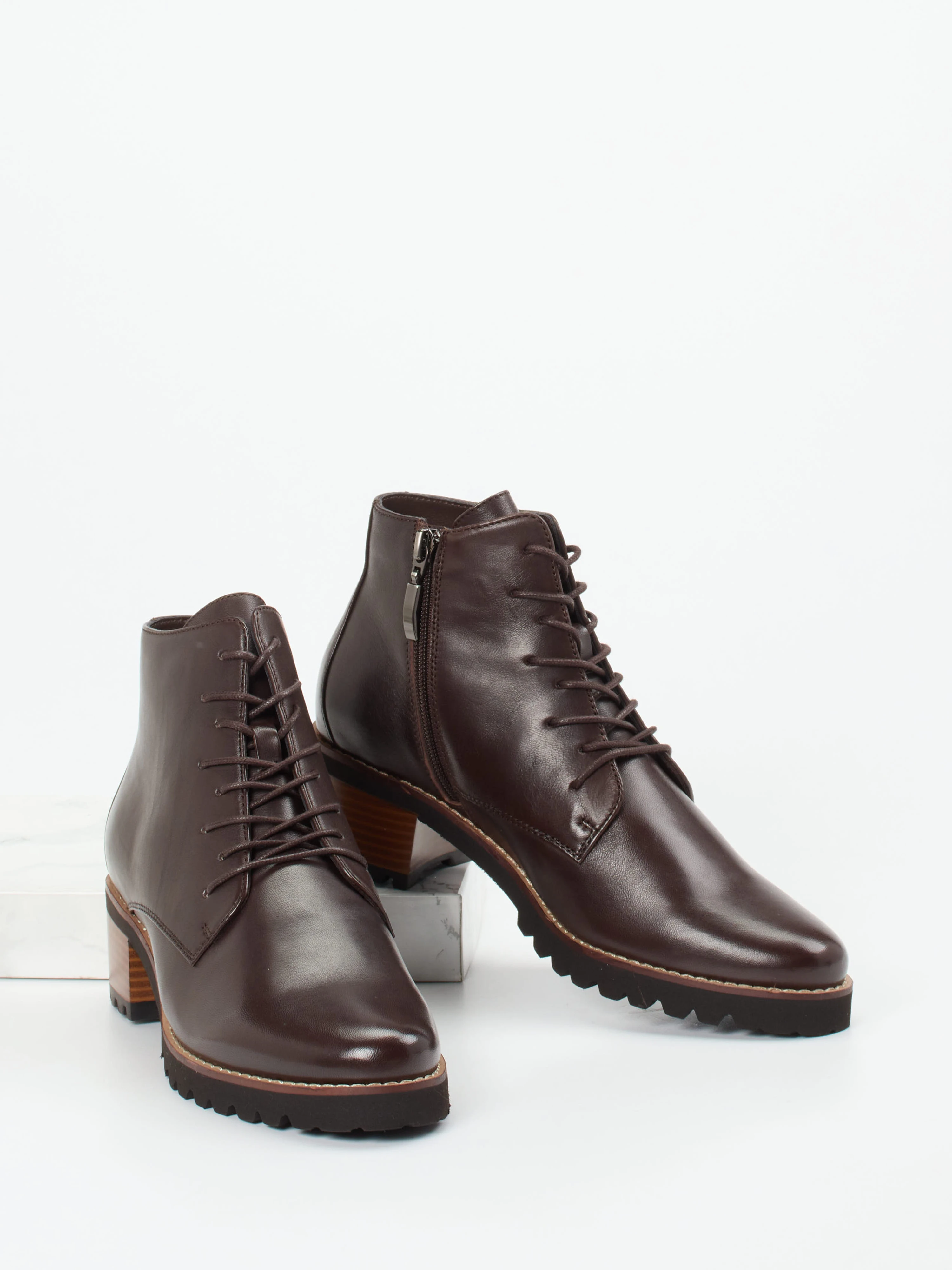 Schnürstiefelette braun 1705209000804