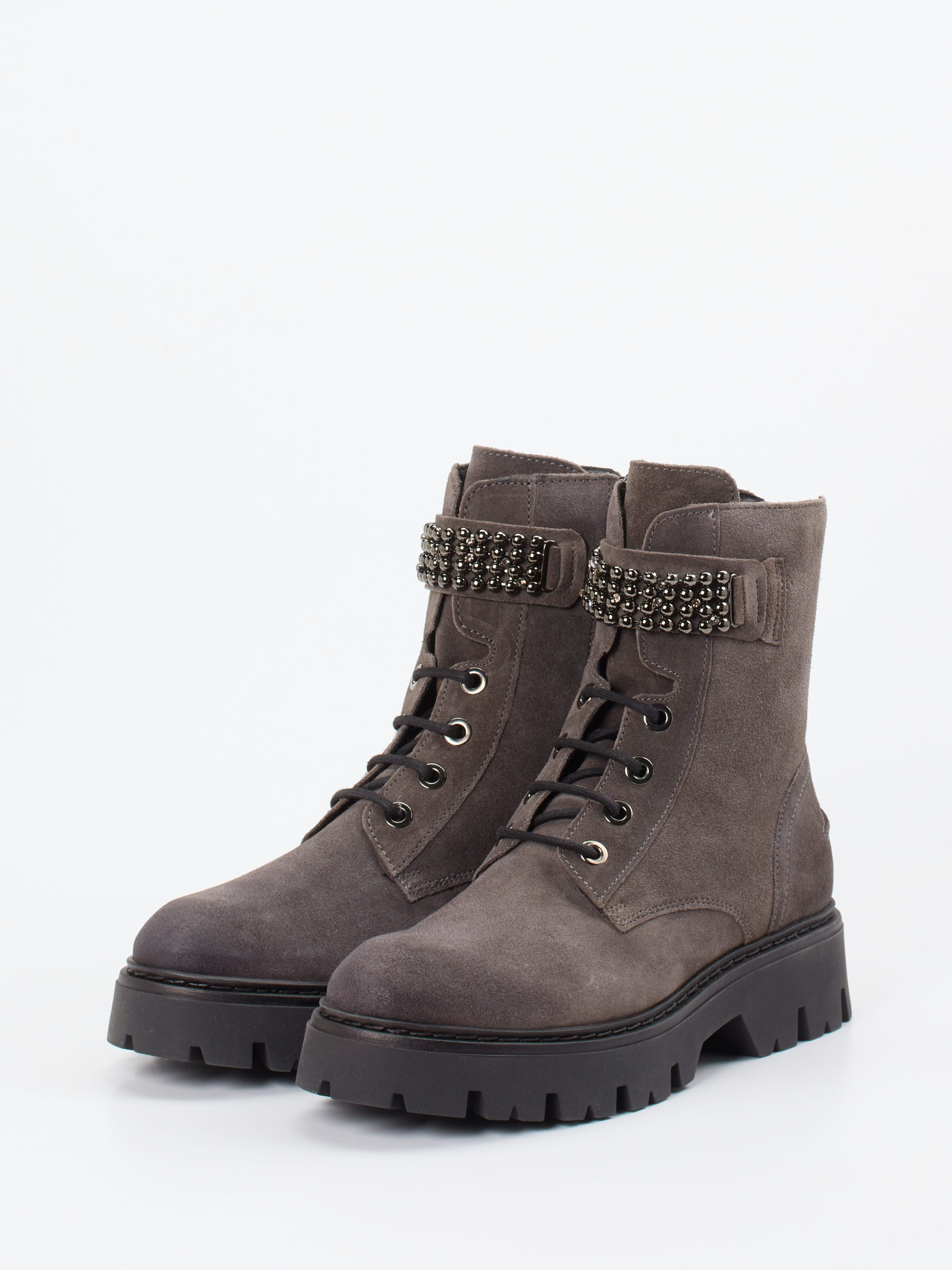 Schnürstiefelette grau 1725409000302