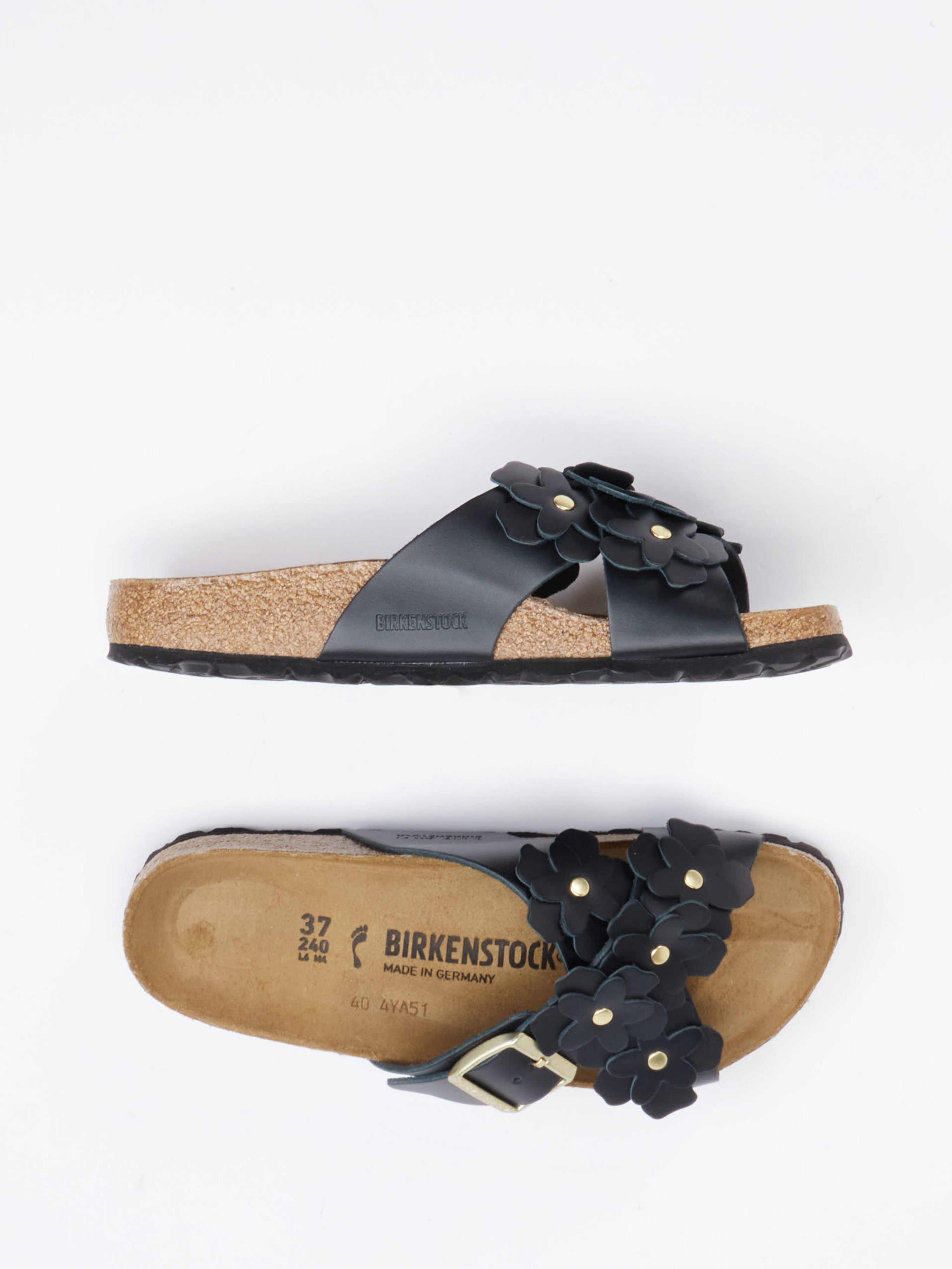 Pantolette Siena Flowers schwarz 2110009005404