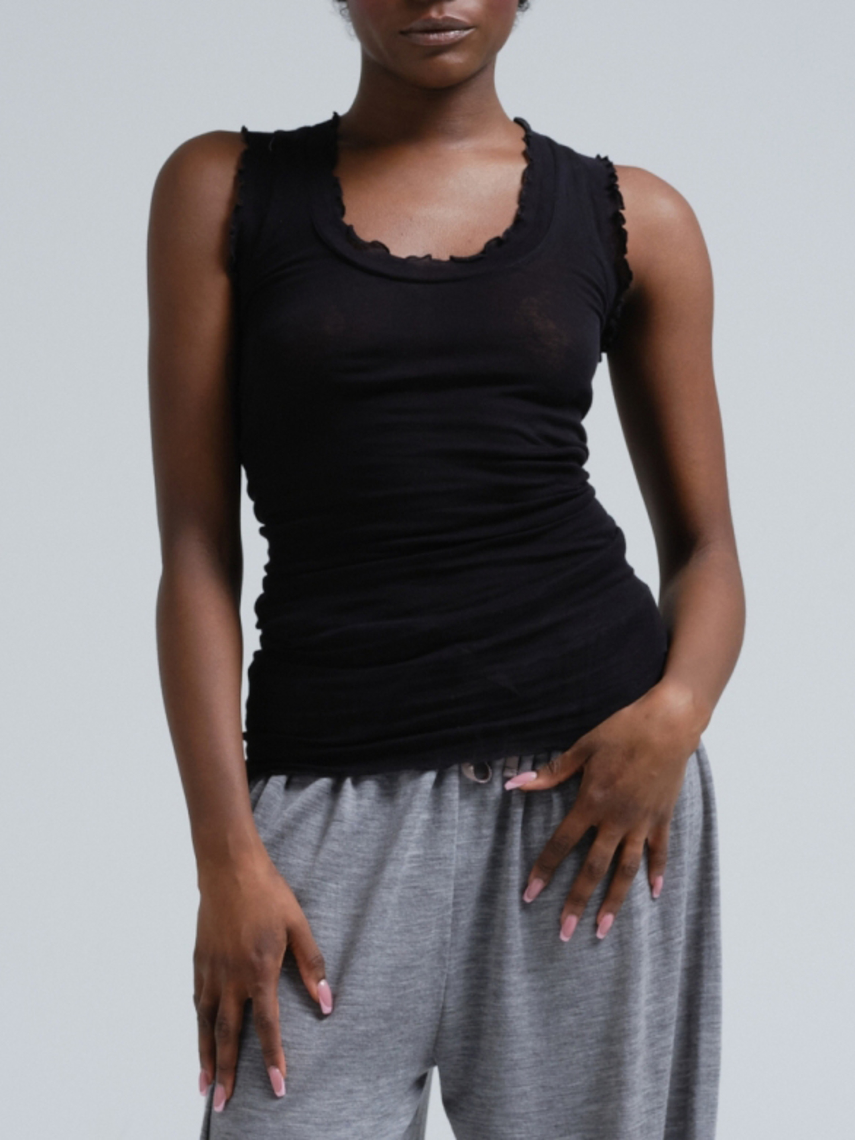 Flounce Tank Top schwarz 9352009000106