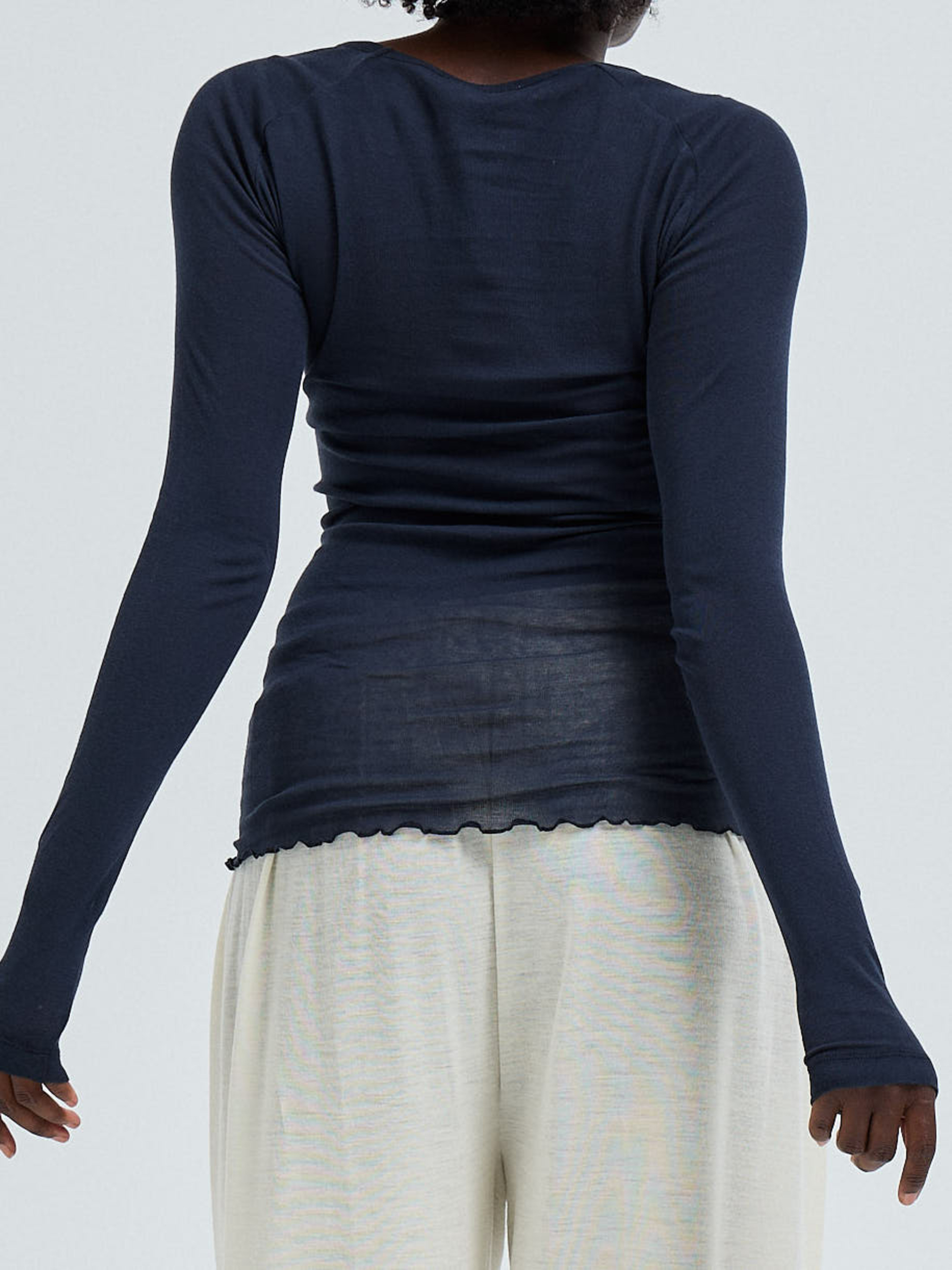 Cotton Elvira Langarmshirt blau 9353109000101
