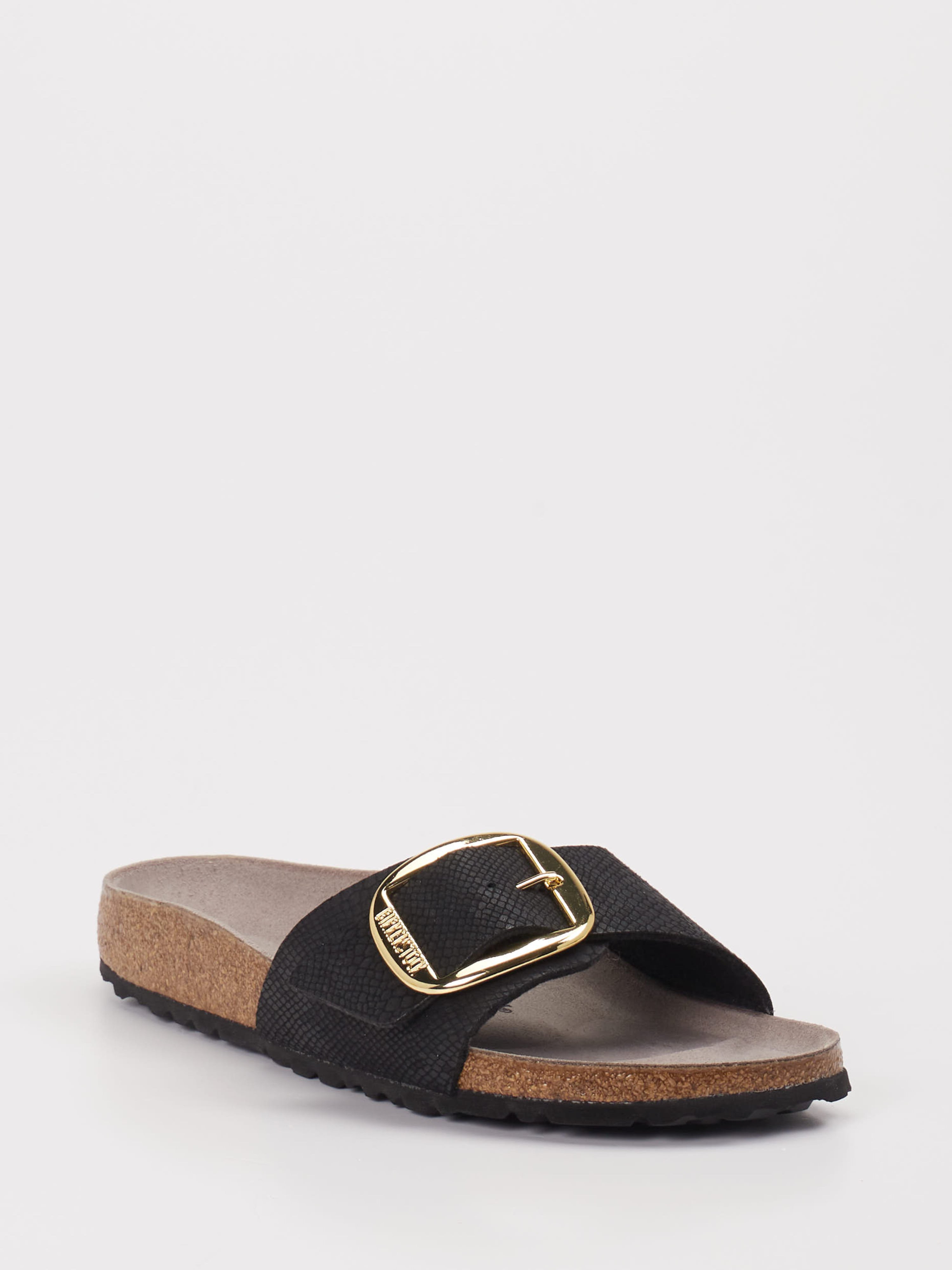 Pantolette Madrid Big Buckle schwarz 2110009006106