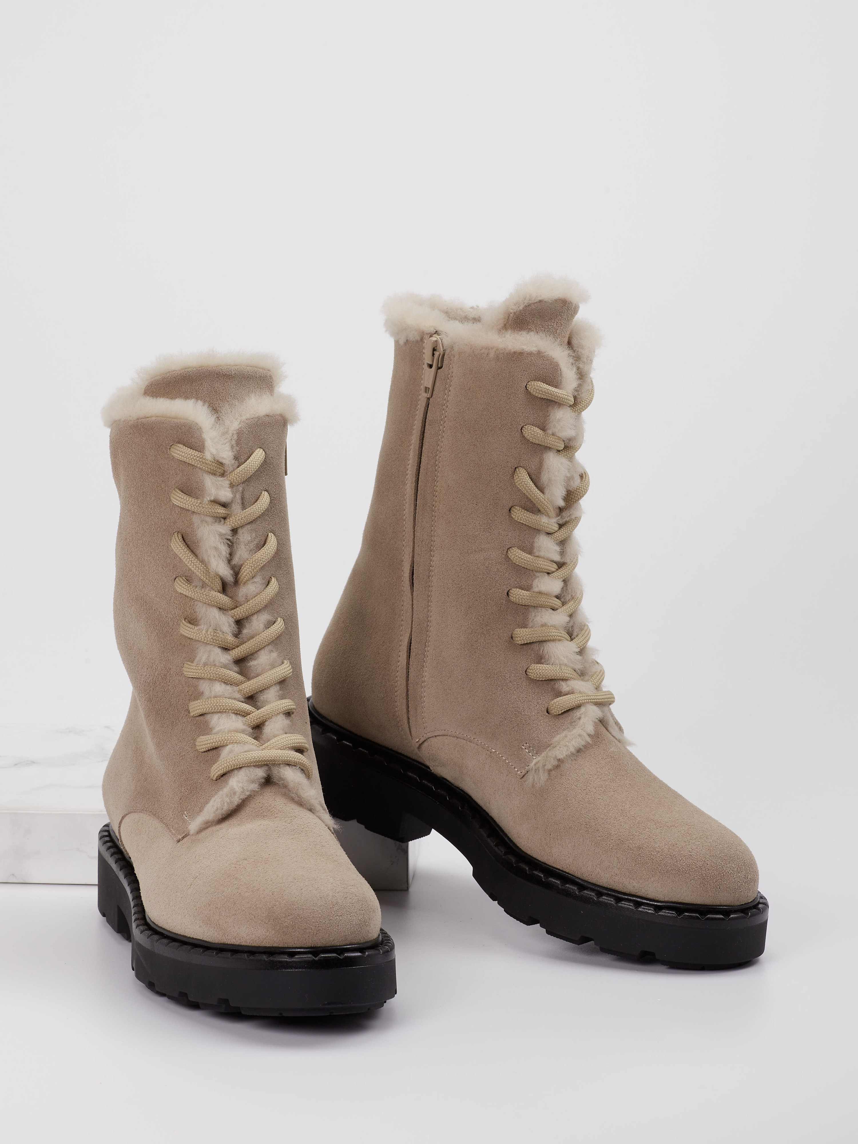 Schnürstiefelette beige 1823349000304