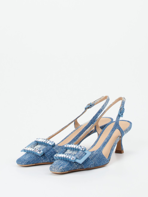 Slingpumps blau 1307159000302