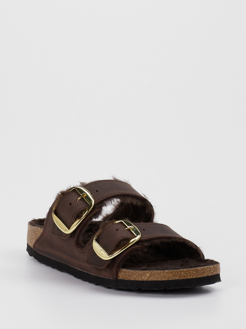 Birkenstock Bequem Pantolette Arizona Big Buckle Shearling in
