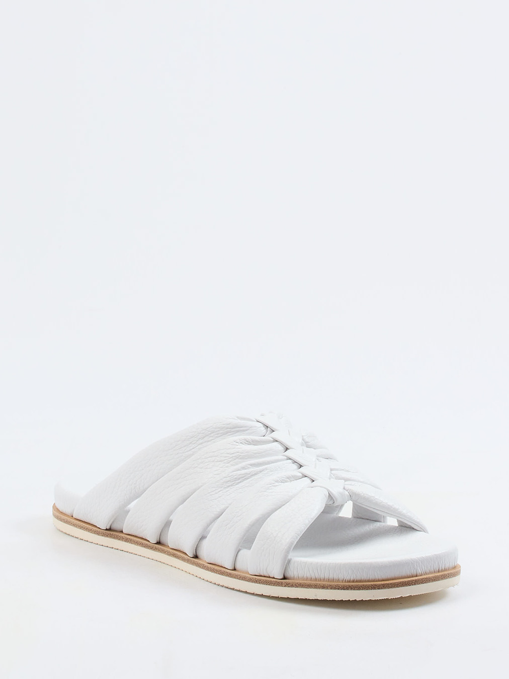 Truman's – Slides aus Hirschleder in Weiß
