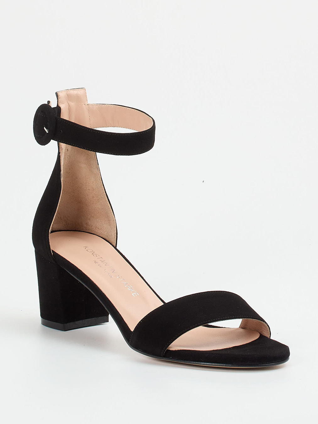 Konstantin Starke – Sandalette aus Veloursleder Schwarz