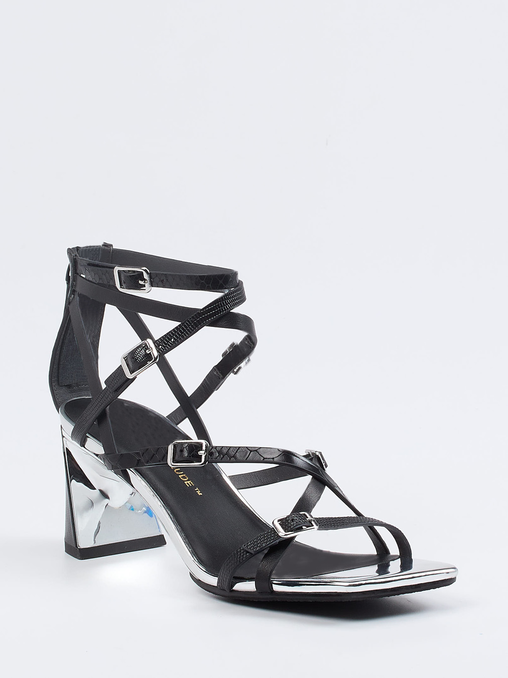 United Nude – High Heel Sandalen aus Kalbleder schwarz