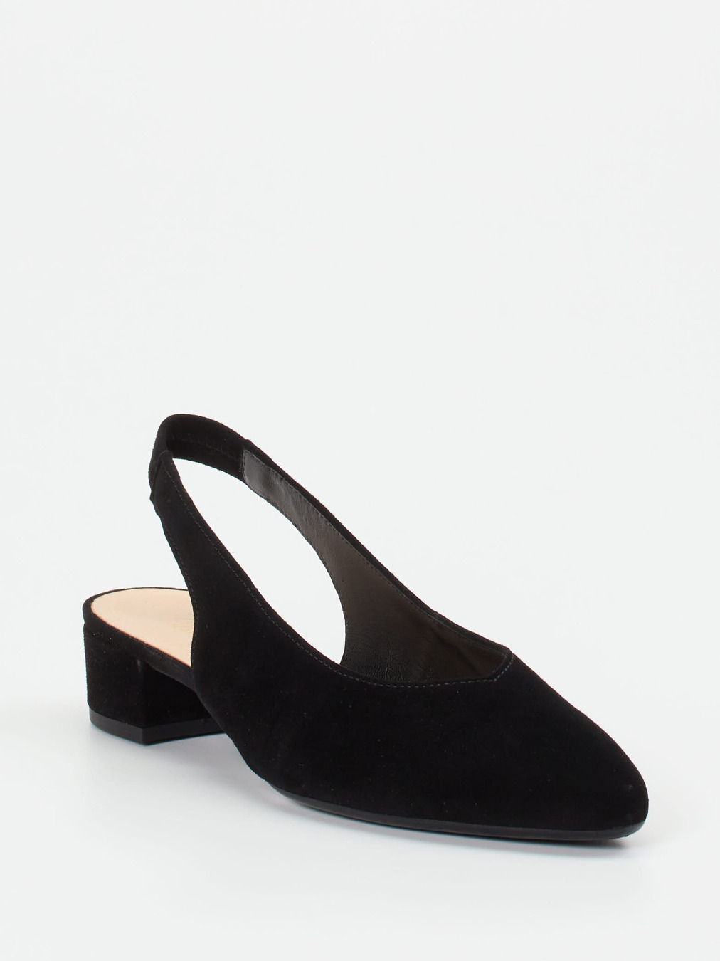 Gabor – Slingback-Pumps aus Veloursleder schwarz