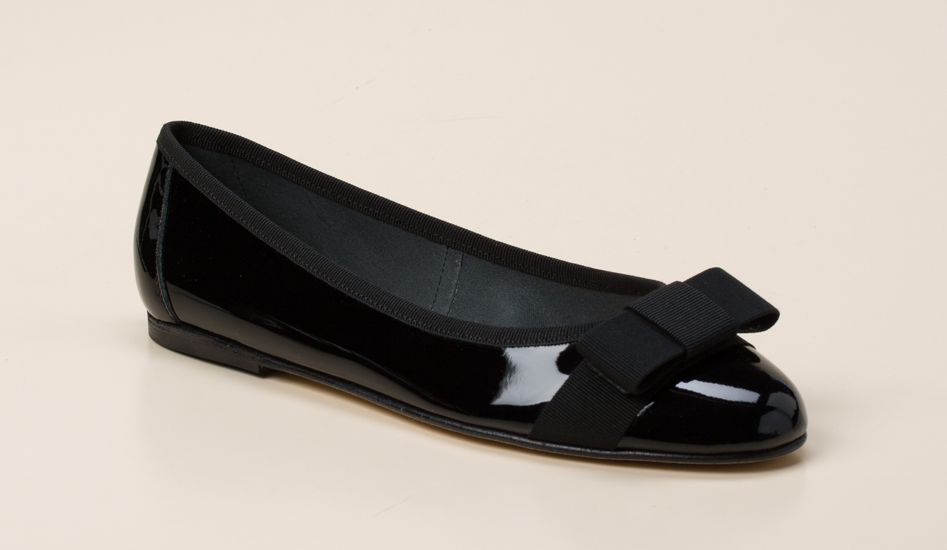 Andrea Puccini – Ballerinas aus Lackleder schwarz