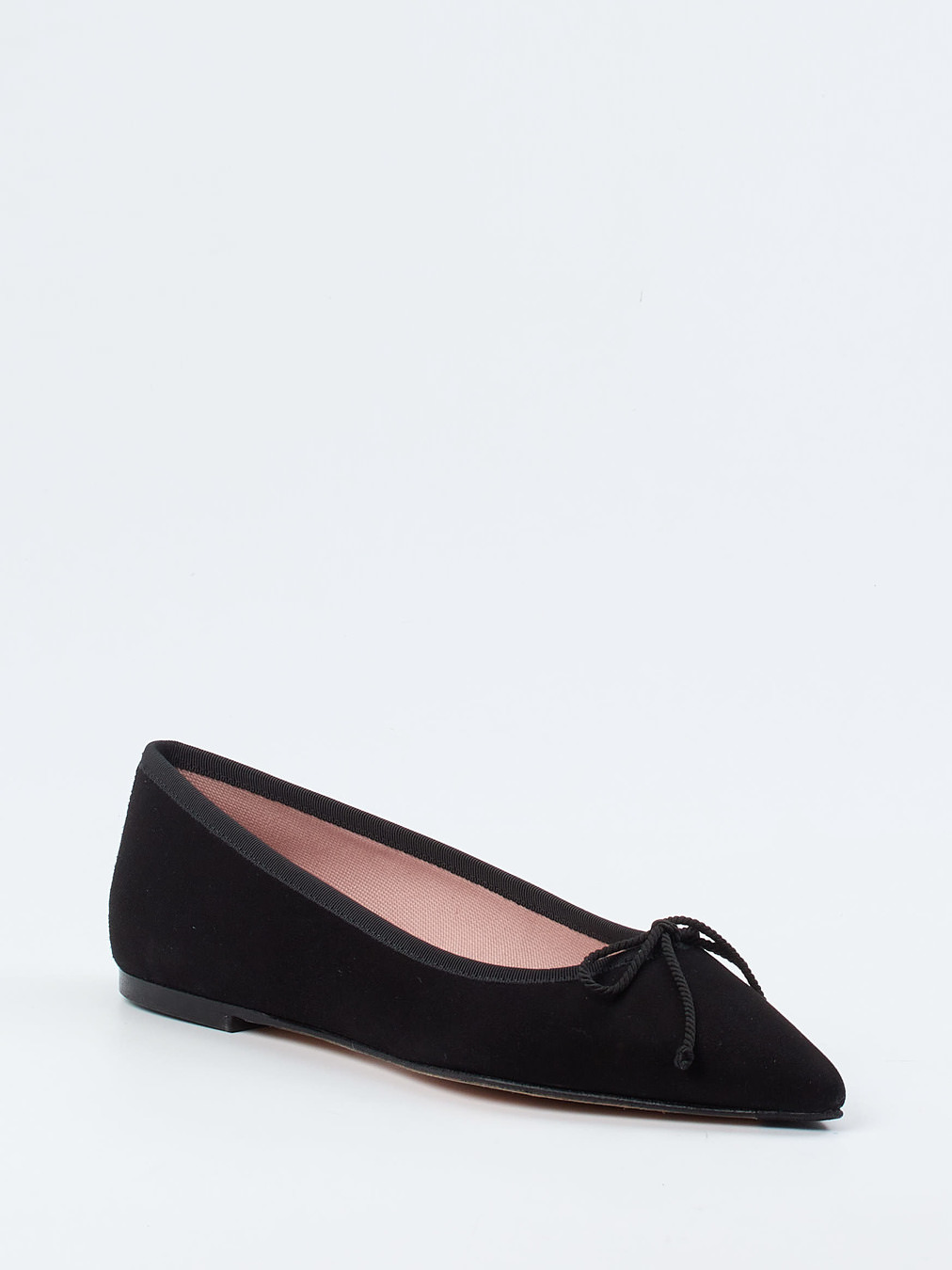 Pretty Ballerinas – Spitzballerinas aus Veloursleder Schwarz