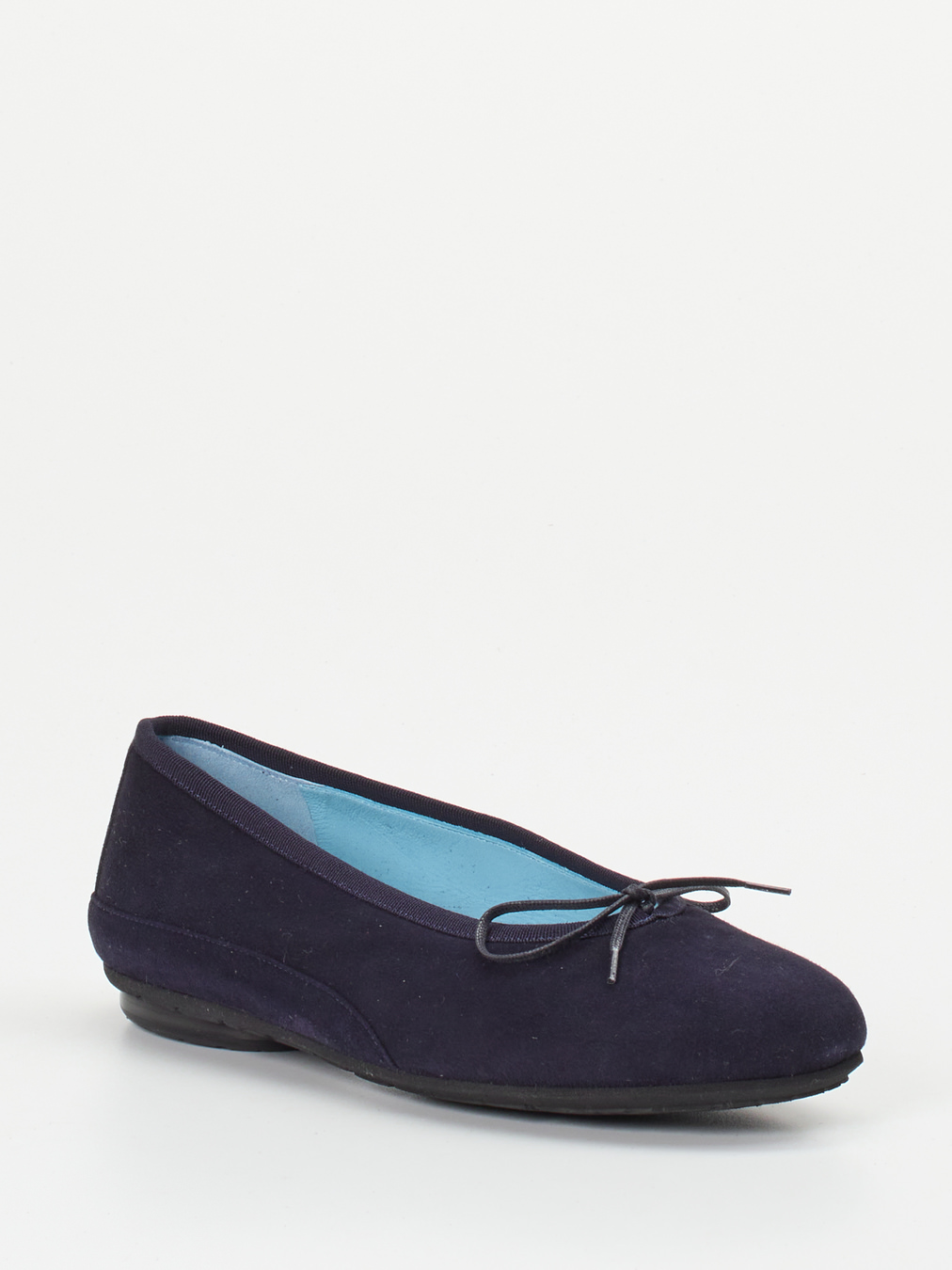 Thierry Rabotin – Ballerina aus Veloursleder Dunkelblau