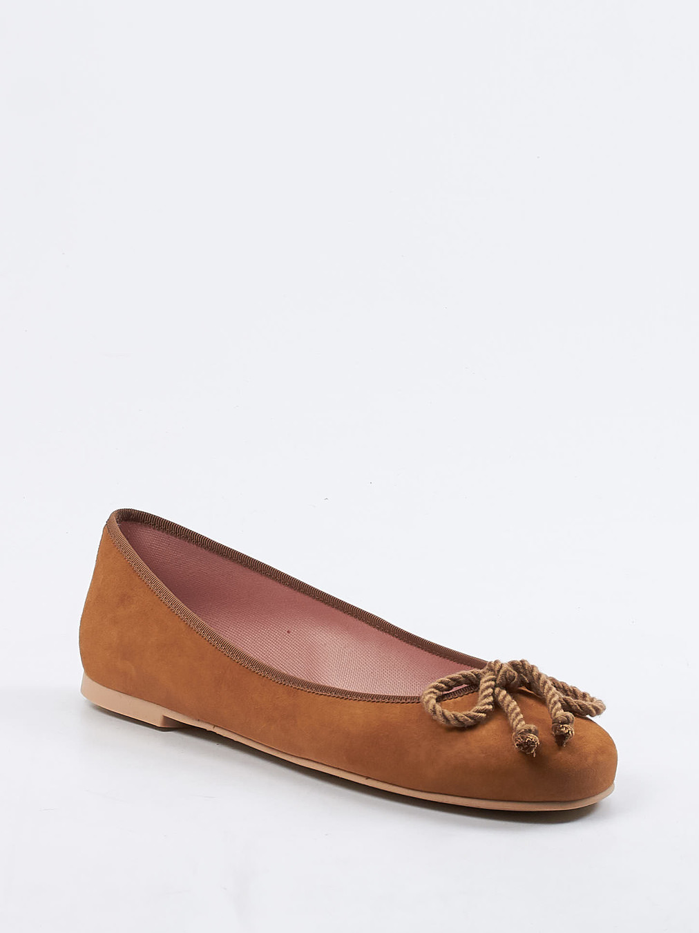 Pretty Ballerinas – Ballerinas aus Veloursleder cognac