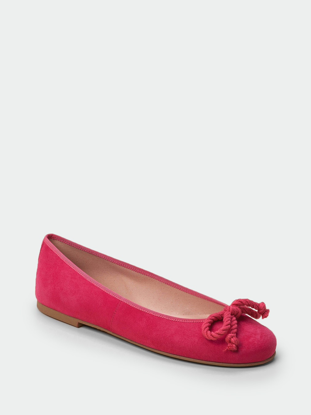 Pretty Ballerinas – Ballerina aus Veloursleder pink