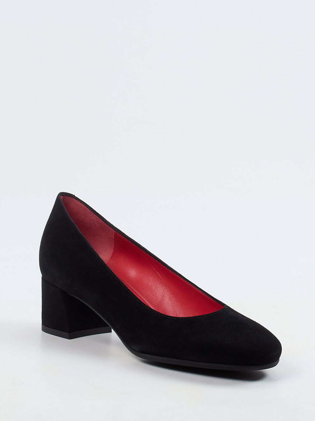 Pas de Rouge – Pumps aus Veloursleder Schwarz