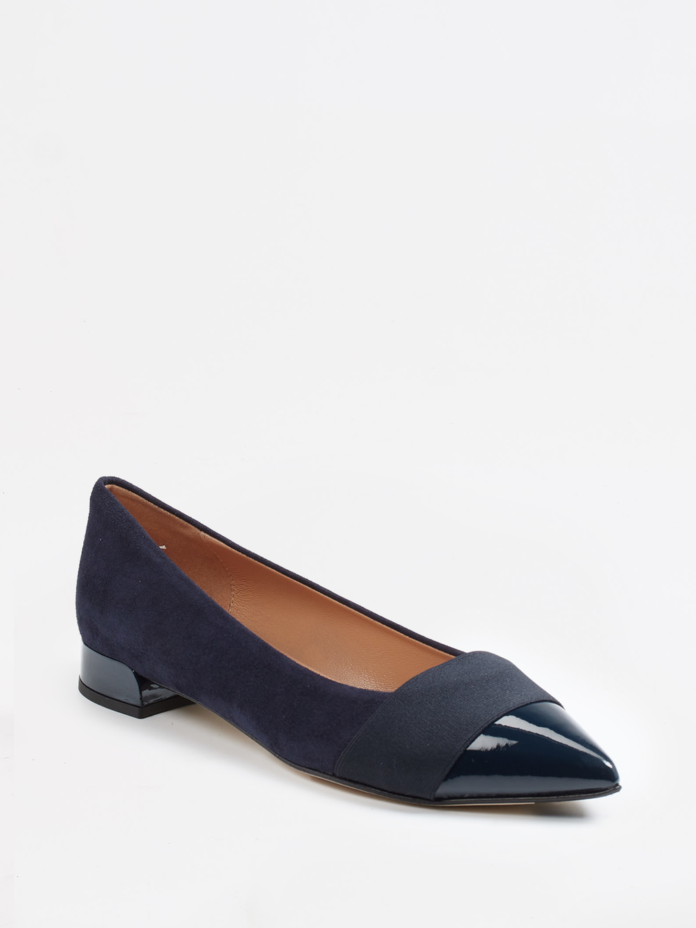 Andrea Puccini – Spitzballerinas aus Veloursleder Blau