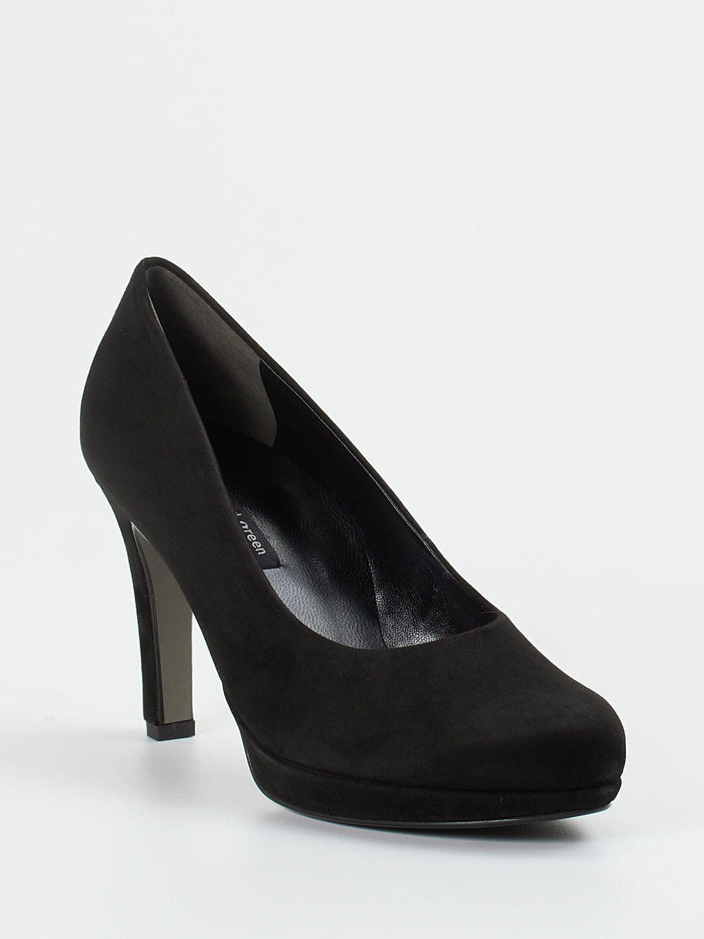 Paul Green – Plateau-Pumps aus Veloursleder schwarz