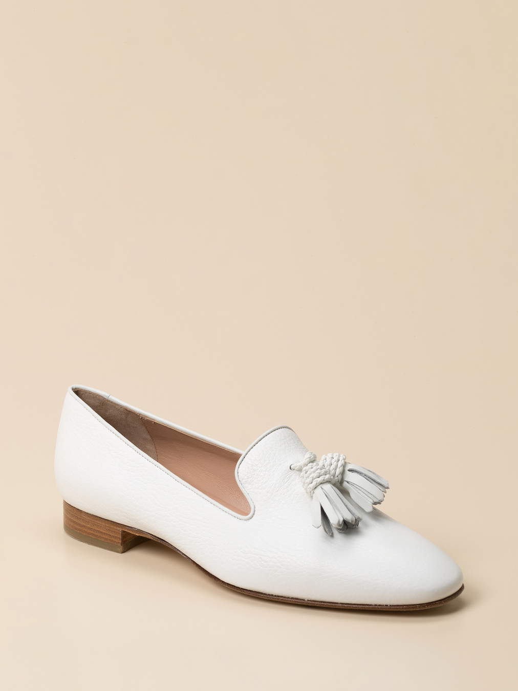 Mannori – Tassel-Loafer aus Kalbleder weiß