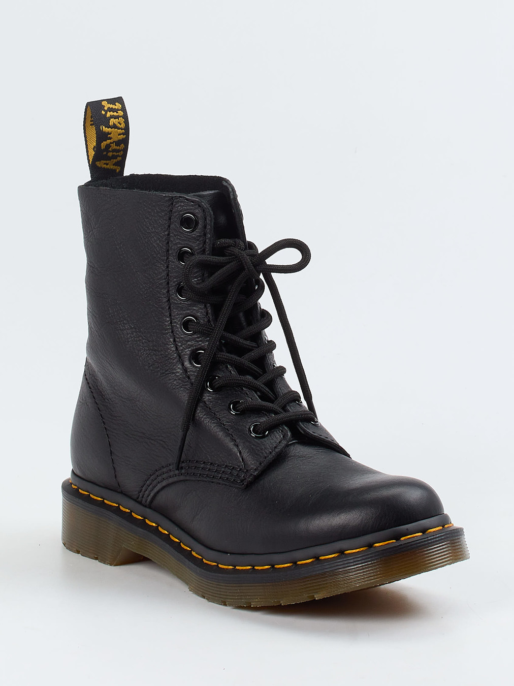 Dr. Martens – Schnürboots aus Kalbleder schwarz