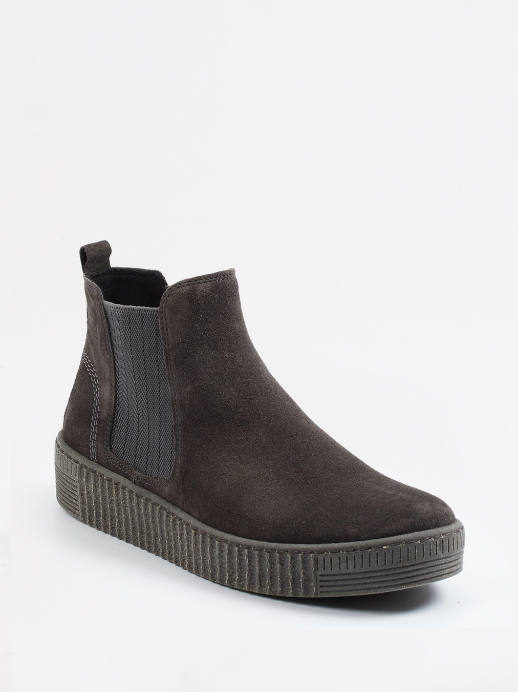 Gabor – Chelsea Boots aus Veloursleder anthrazit