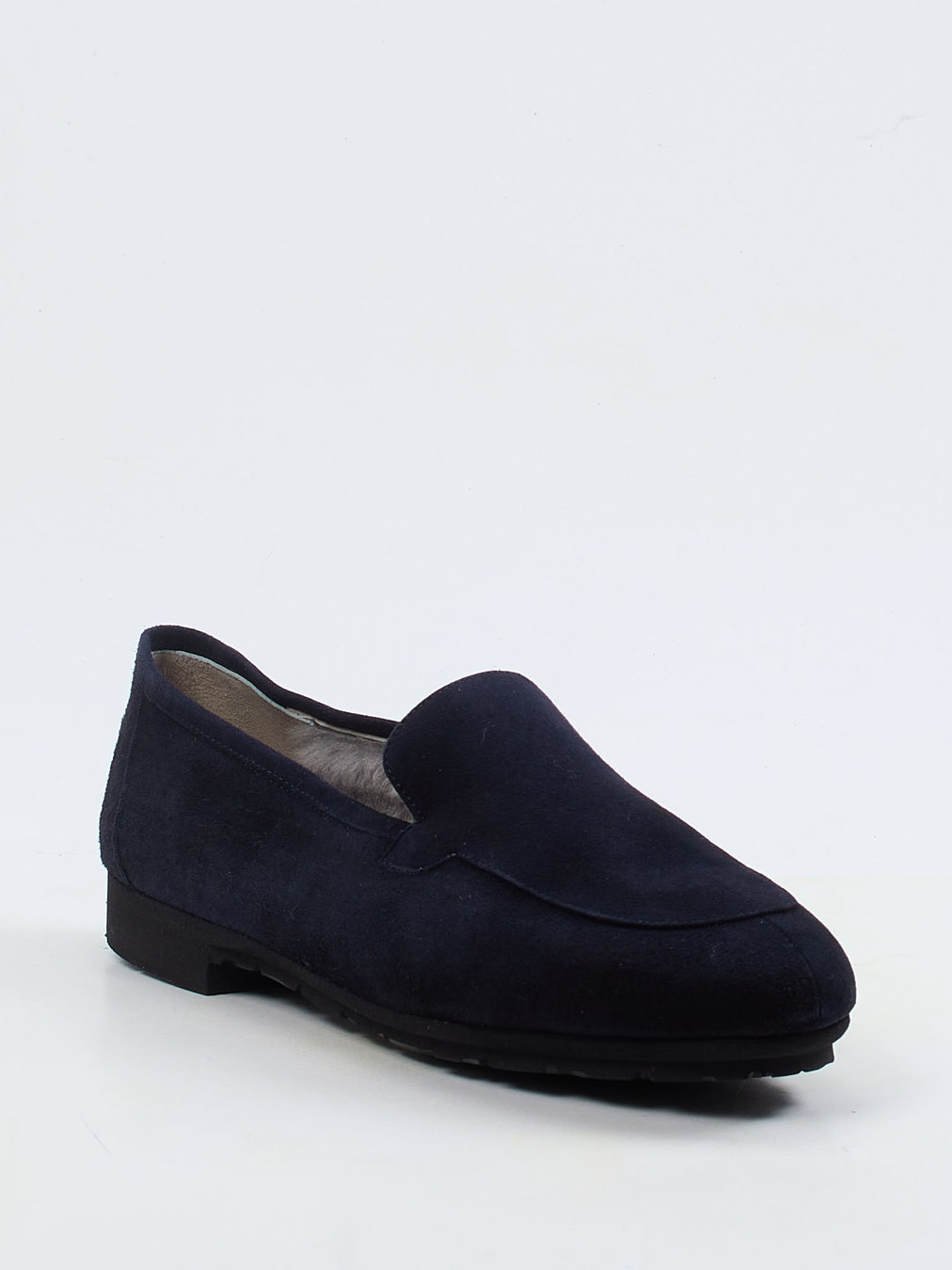 Thierry Rabotin – Slipper aus Veloursleder Dunkelblau