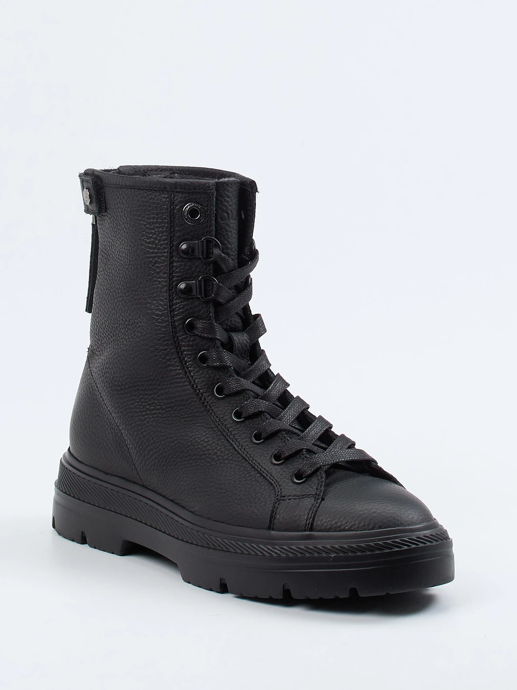 Woolrich – Schnürboots aus Kalbleder Schwarz