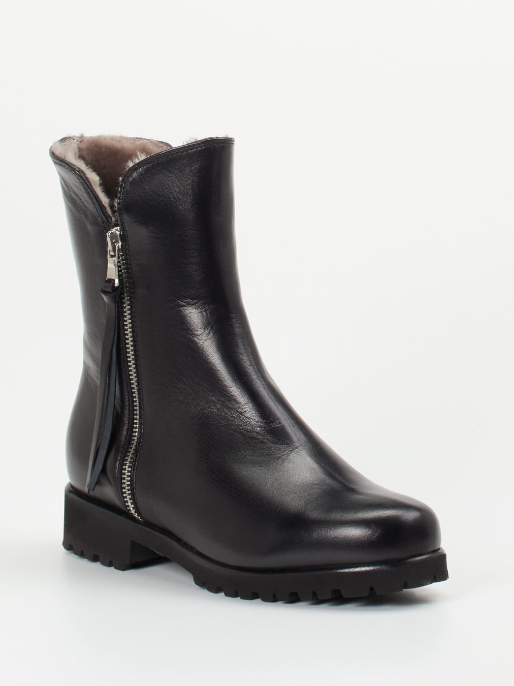 Mannori – Stiefelette aus Lammleder schwarz