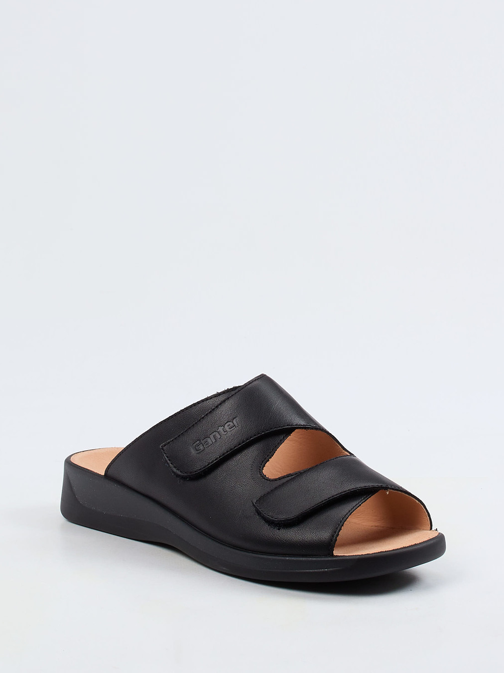 Ganter – Komfort-Pantolette aus Kalbleder schwarz