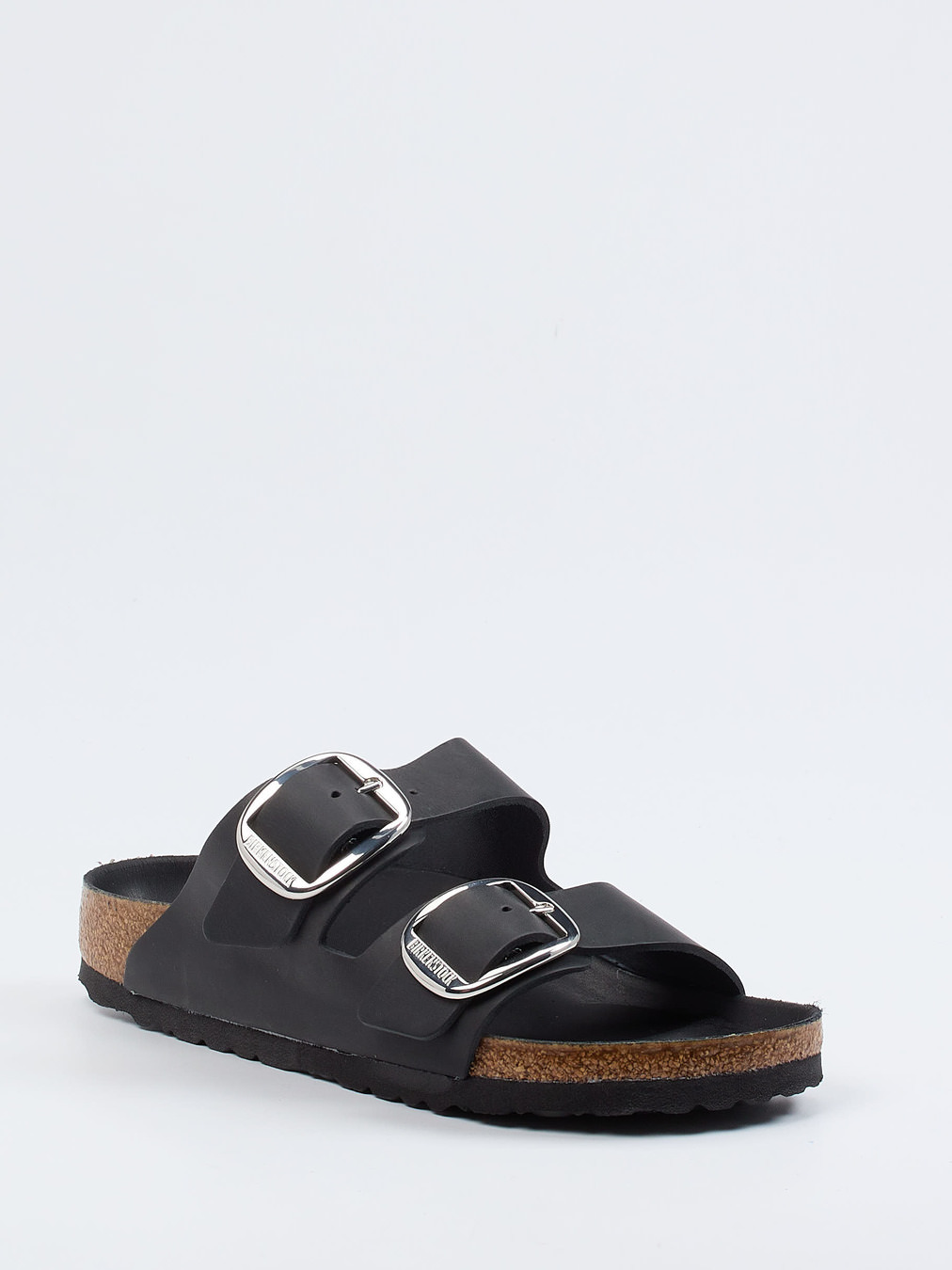 Birkenstock – Zweiriemer-Sandale aus Kalbleder Schwarz