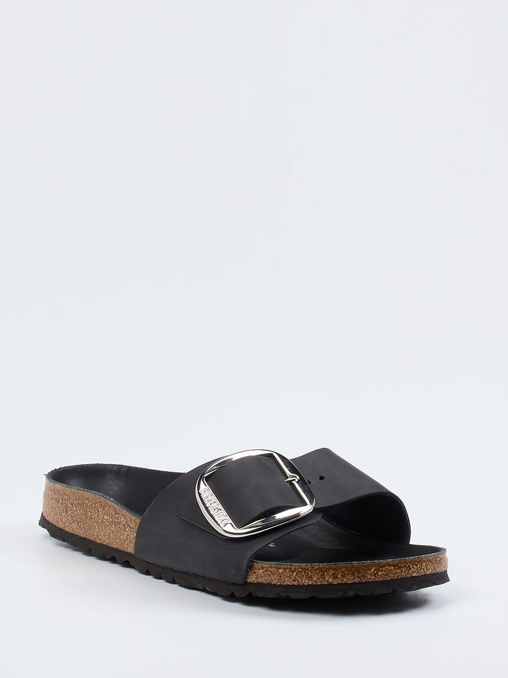 Birkenstock – Pantolette aus Fettleder schwarz
